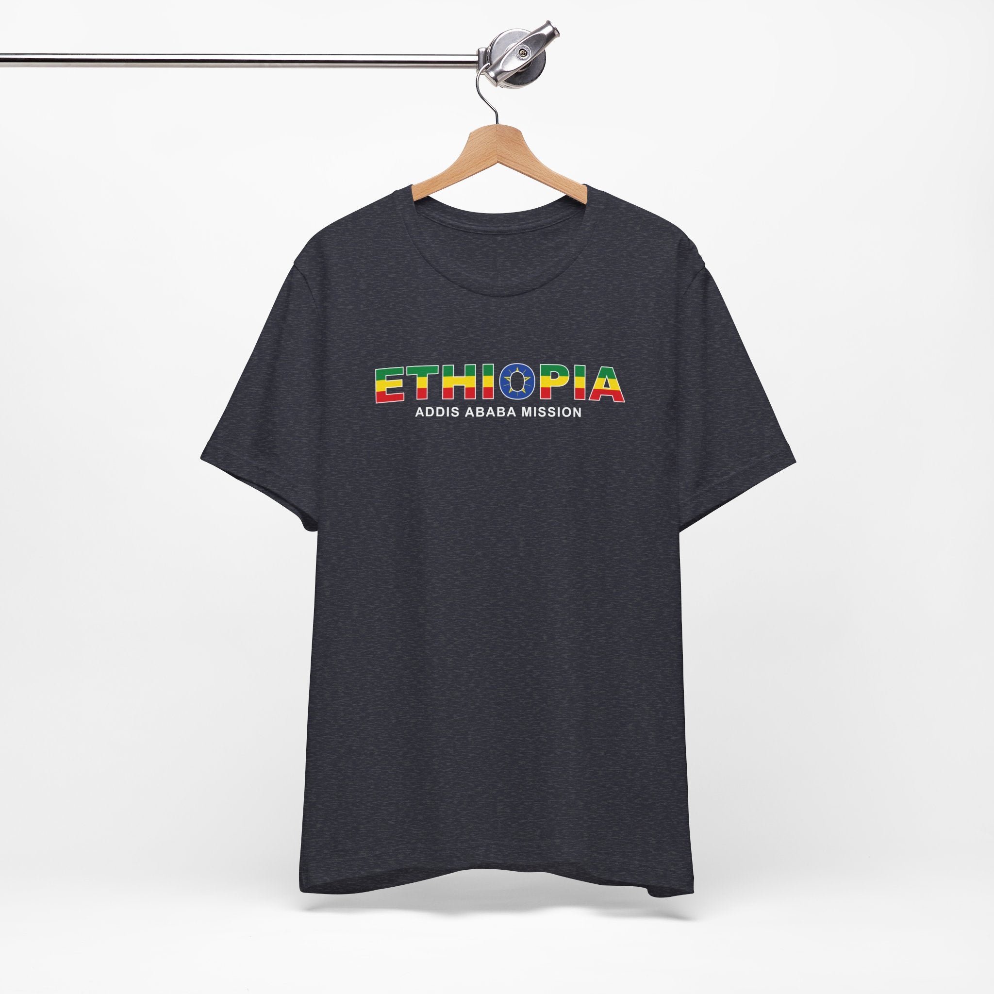 Ethiopia Addis Ababa Mission Flag Title T-shirt - Latter-Day Saint LDS Missionary Gift - Book of Mormon