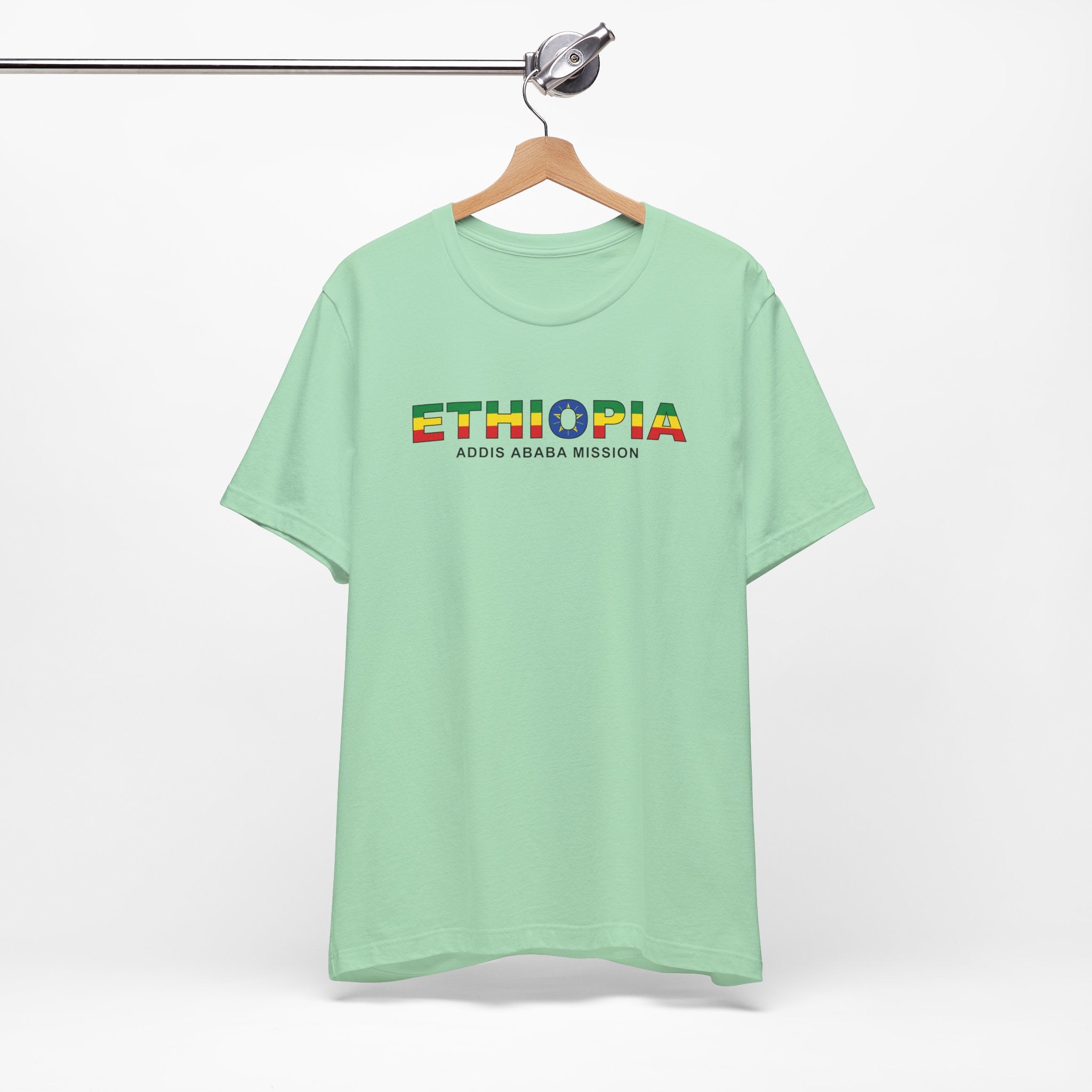 Ethiopia Addis Ababa Mission Flag Title T-shirt - Latter-Day Saint LDS Missionary Gift - Book of Mormon