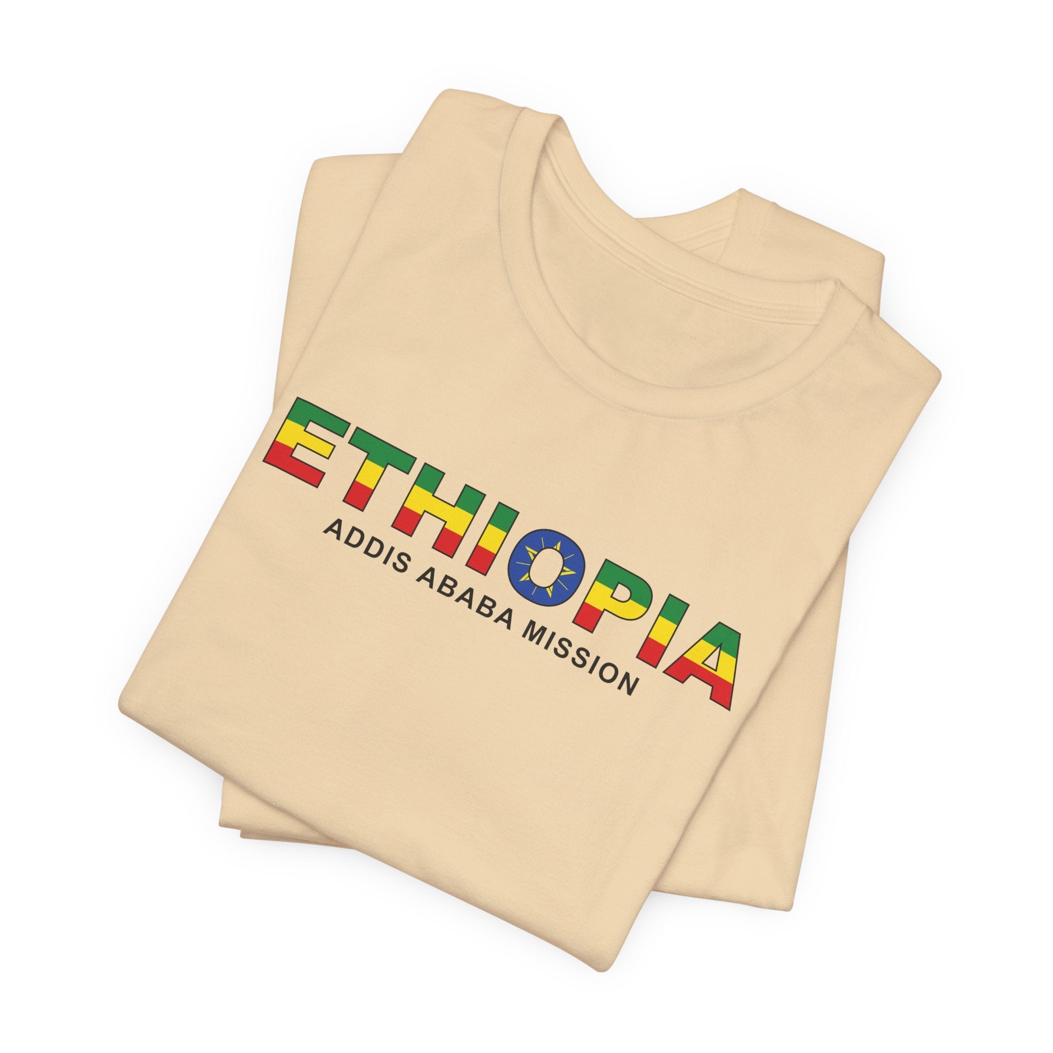 Ethiopia Addis Ababa Mission Flag Title T-shirt - Latter-Day Saint LDS Missionary Gift - Book of Mormon
