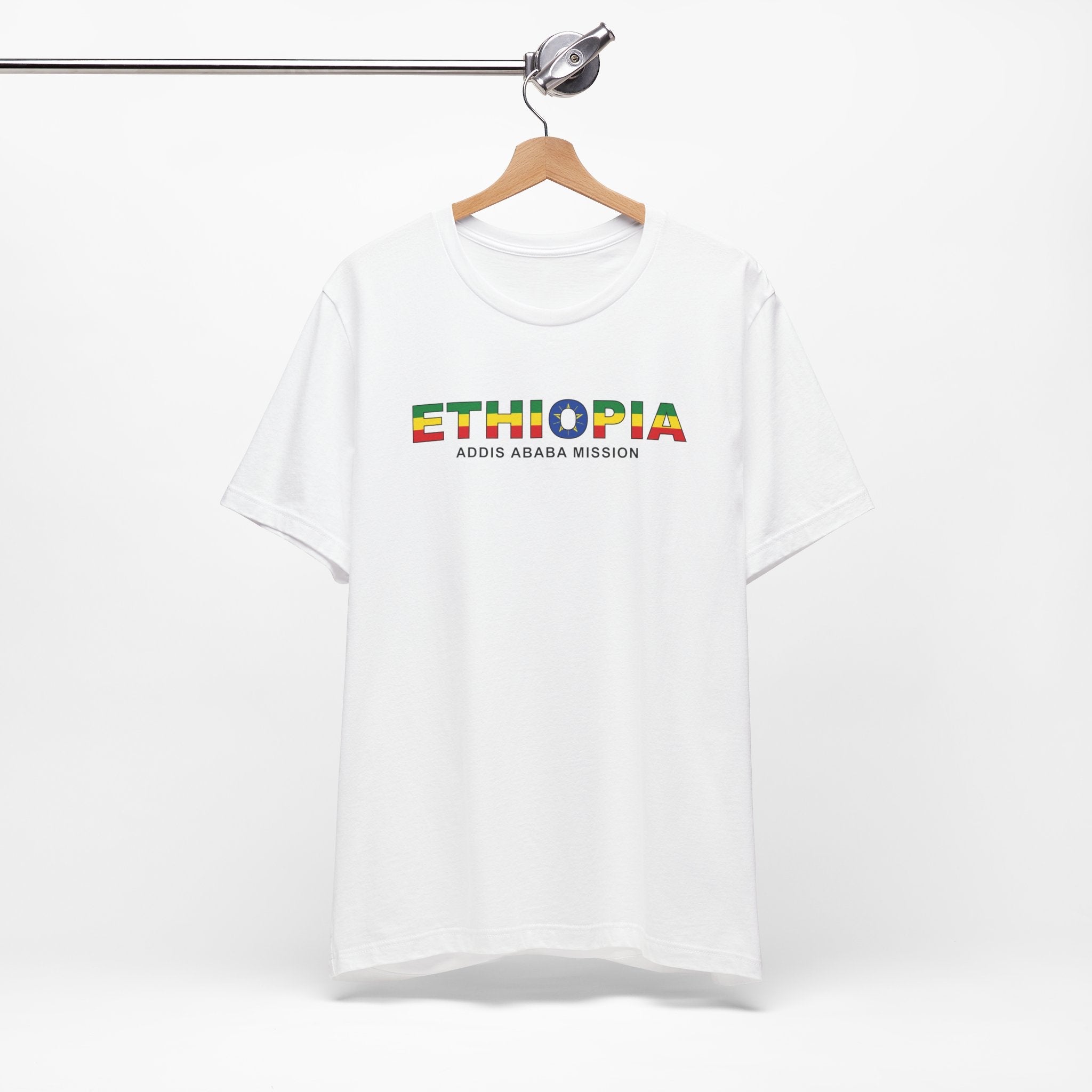 Ethiopia Addis Ababa Mission Flag Title T-shirt - Latter-Day Saint LDS Missionary Gift - Book of Mormon