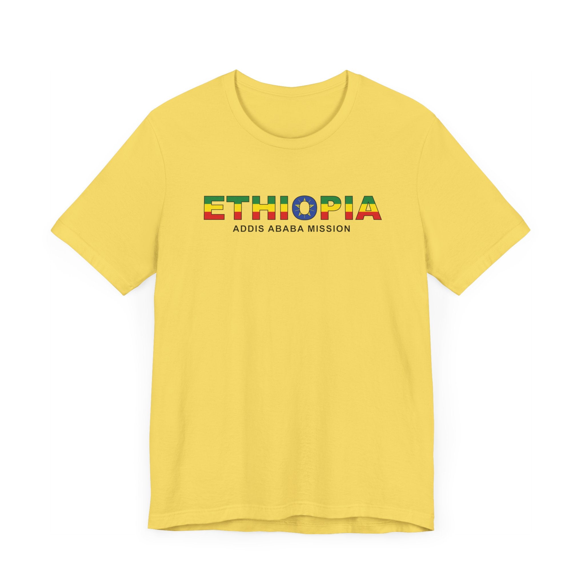 Ethiopia Addis Ababa Mission Flag Title T-shirt - Latter-Day Saint LDS Missionary Gift - Book of Mormon