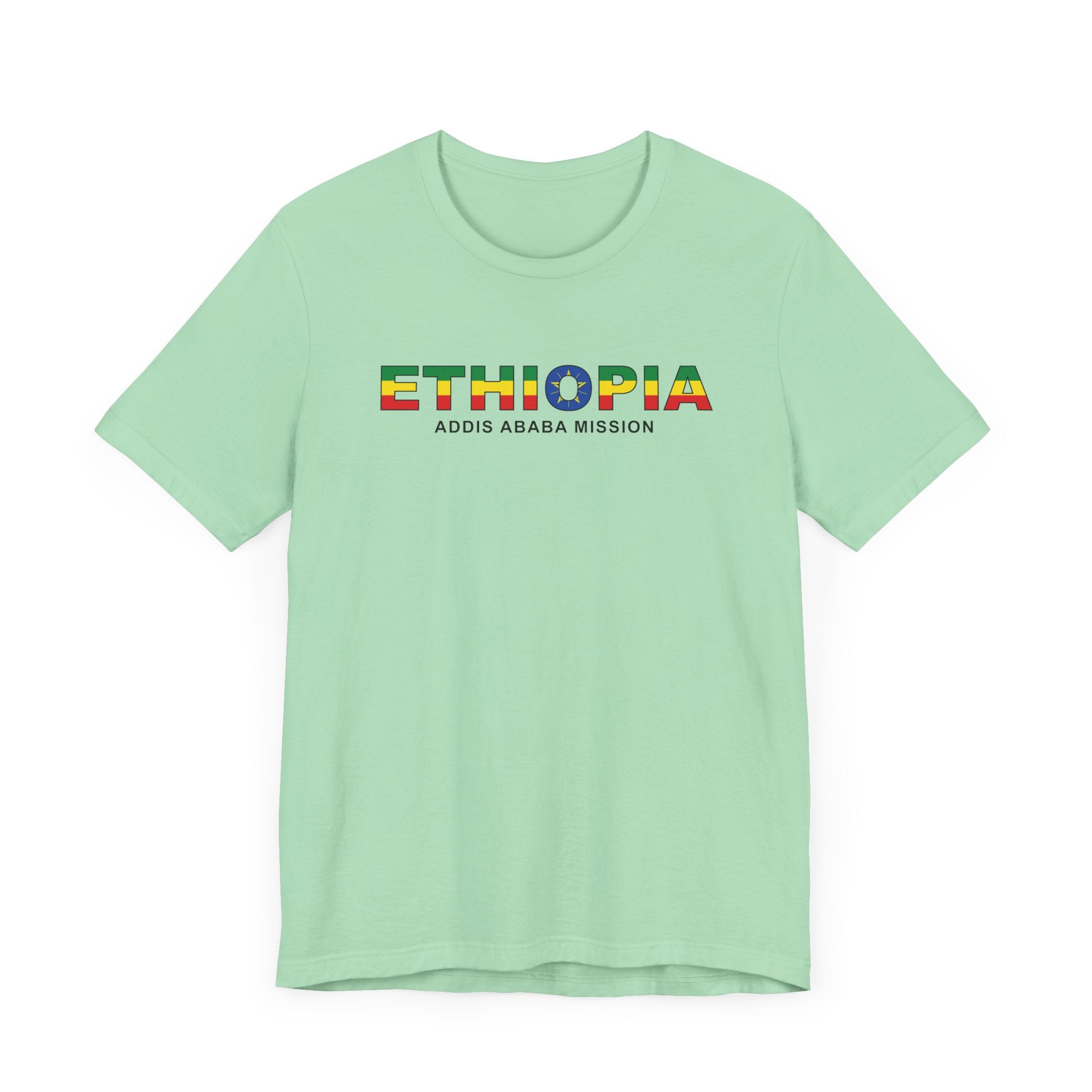 Ethiopia Addis Ababa Mission Flag Title T-shirt - Latter-Day Saint LDS Missionary Gift - Book of Mormon