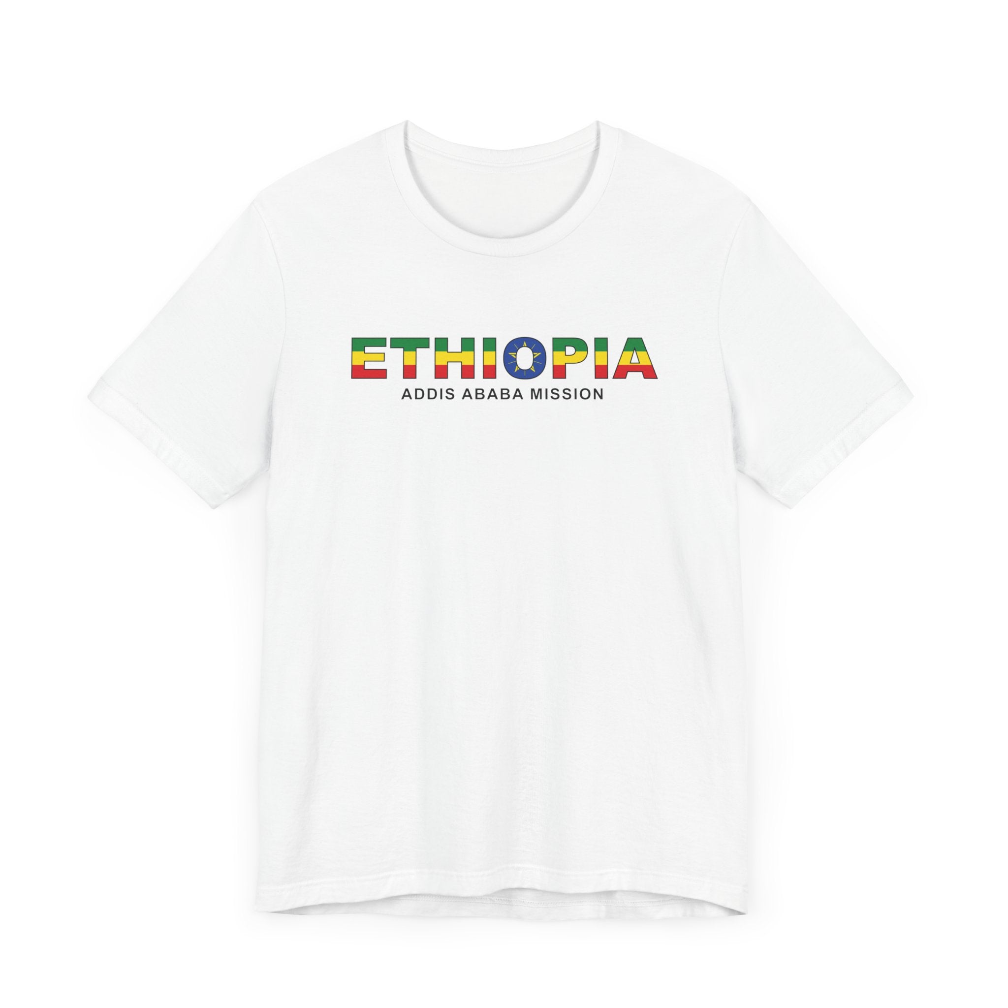 Ethiopia Addis Ababa Mission Flag Title T-shirt - Latter-Day Saint LDS Missionary Gift - Book of Mormon