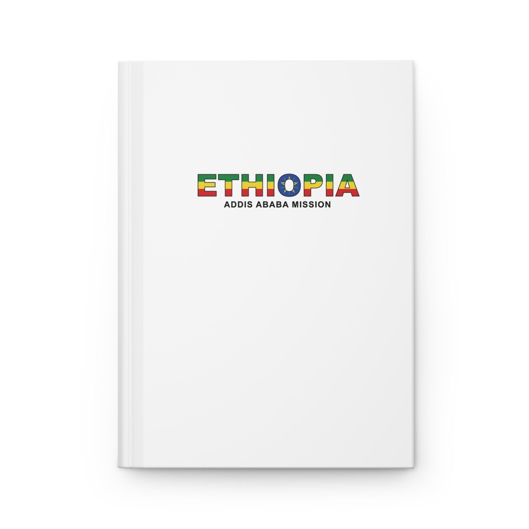 Ethiopia Addis Ababa Mission Flag Title White Hardcover Journal Matte - Mission Wishlist - LDS Missionary Gift Store