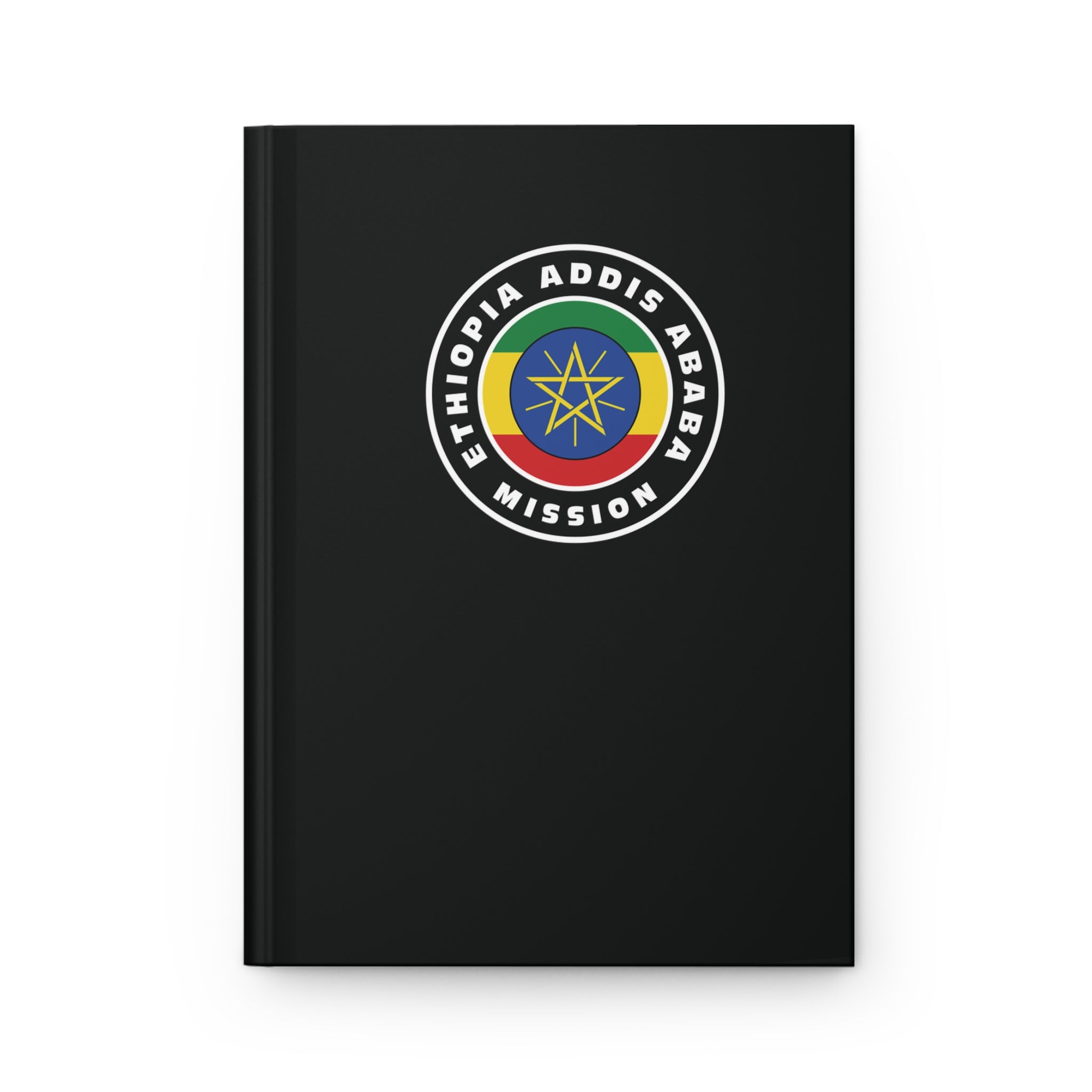 Ethiopia Addis Ababa Mission Logo Design Black Hardcover Journal Matte - Mission Wishlist - LDS Missionary Gift Store