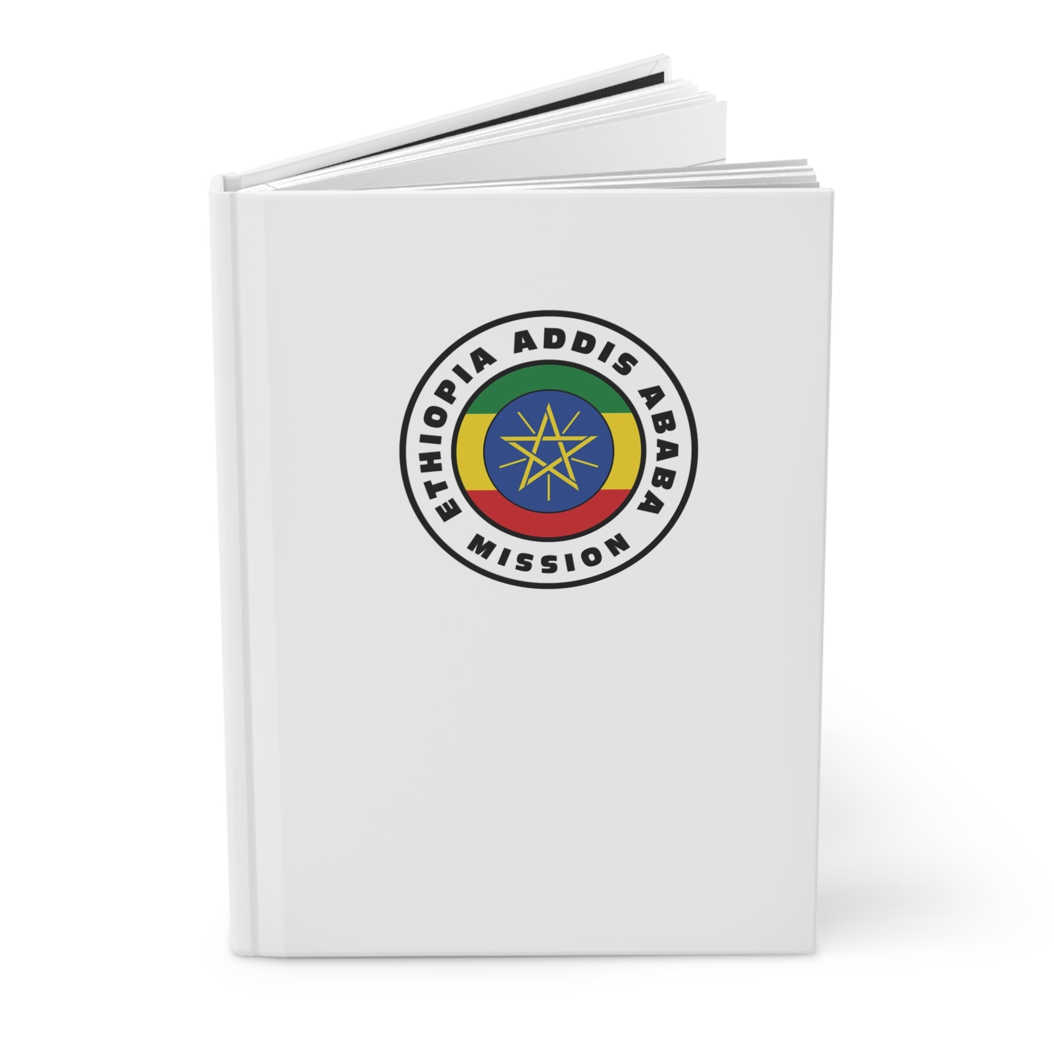 Ethiopia Addis Ababa Mission Logo Design White Hardcover Journal Matte - Mission Wishlist - LDS Missionary Gift Store