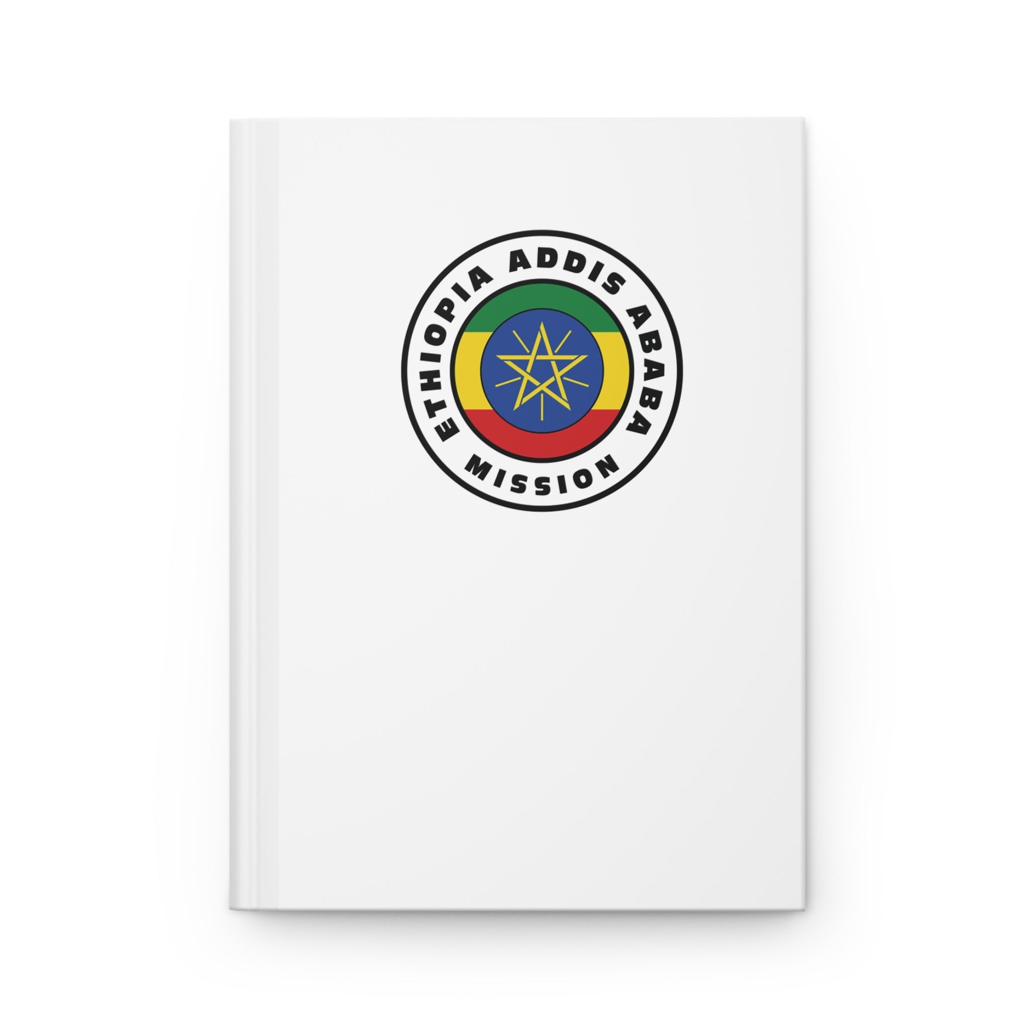 Ethiopia Addis Ababa Mission Logo Design White Hardcover Journal Matte - Mission Wishlist - LDS Missionary Gift Store