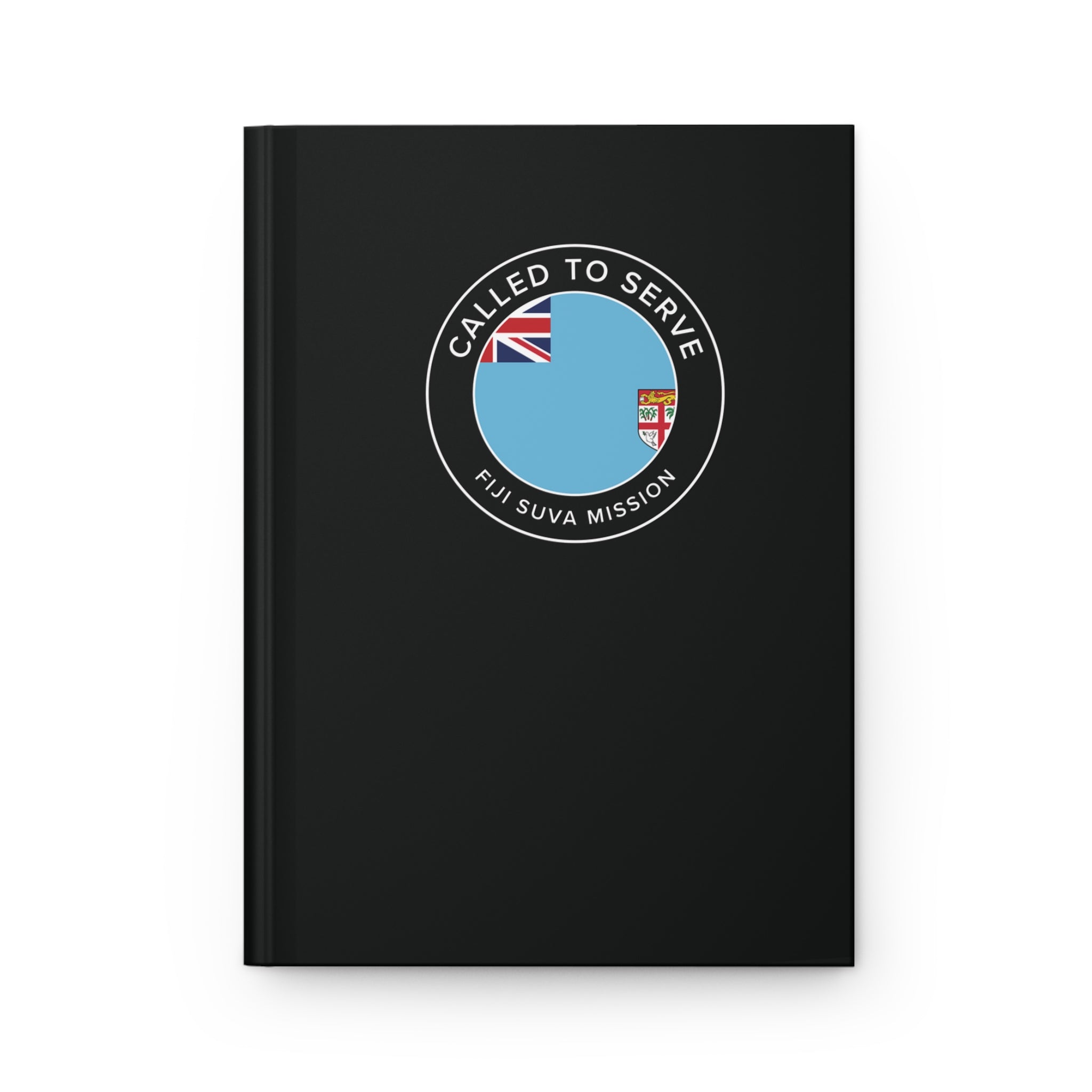 Fiji Suva Mission Circle Flag Called to Serve Black Hardcover Journal Matte - Latter-Day Saint LDS Missionary Gift - Book of Mormon