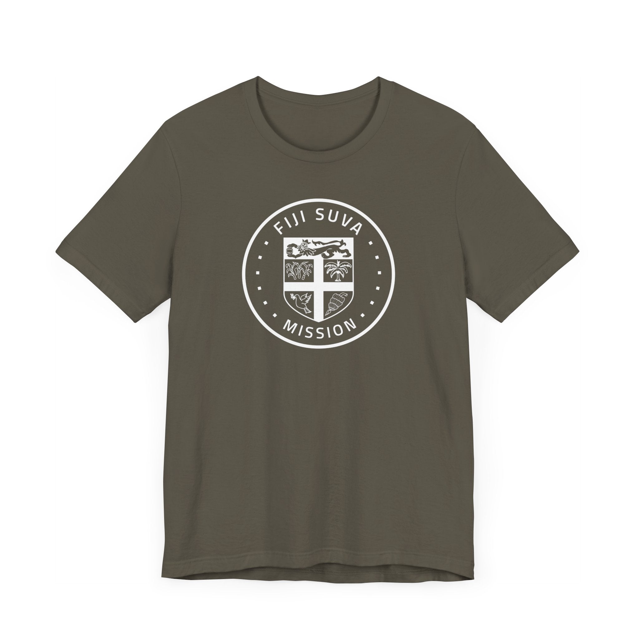 Fiji Suva Mission Circular Monochrome Logo T-Shirt - Mission Wishlist - LDS Missionary Gift Store