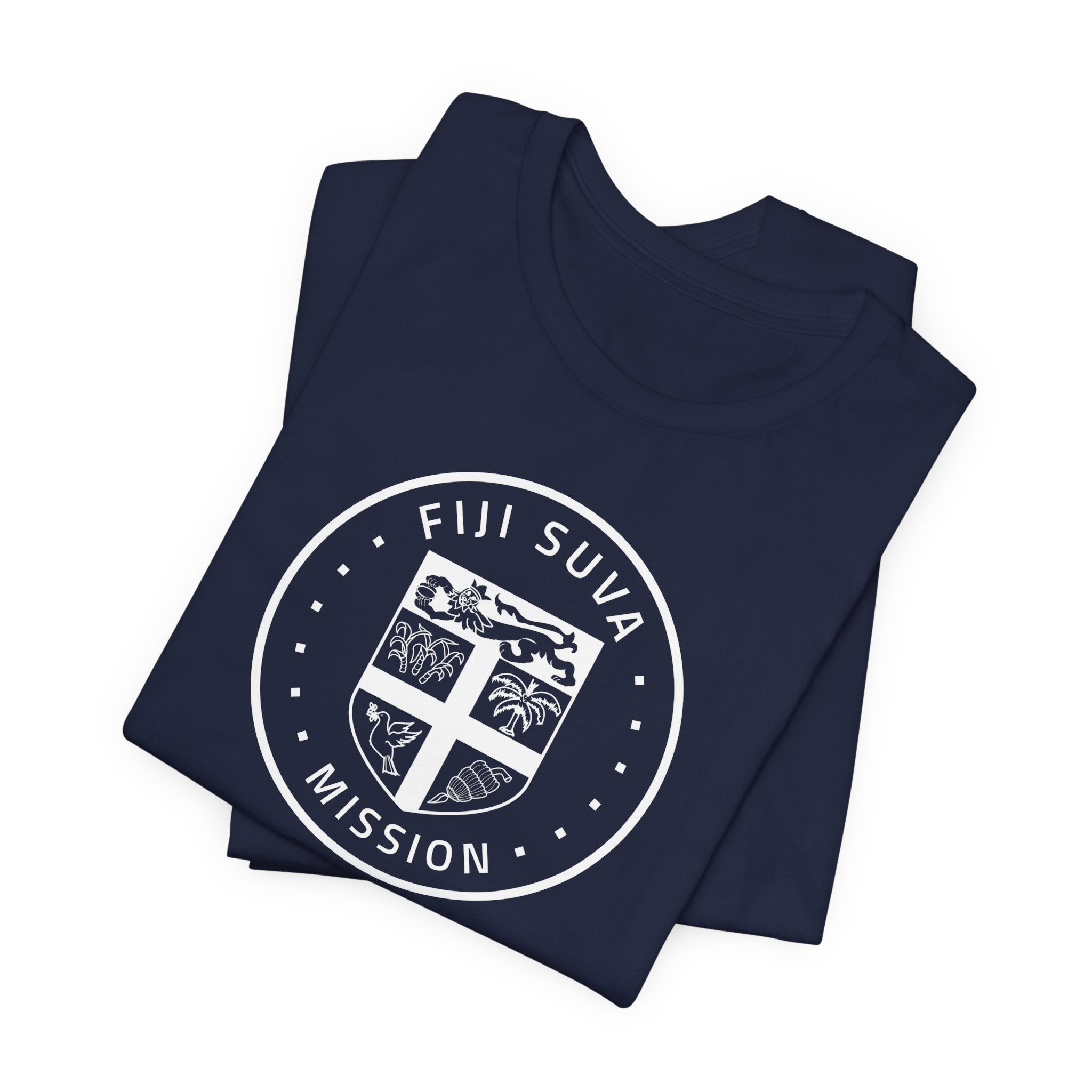 Fiji Suva Mission Circular Monochrome Logo T-Shirt - Mission Wishlist - LDS Missionary Gift Store