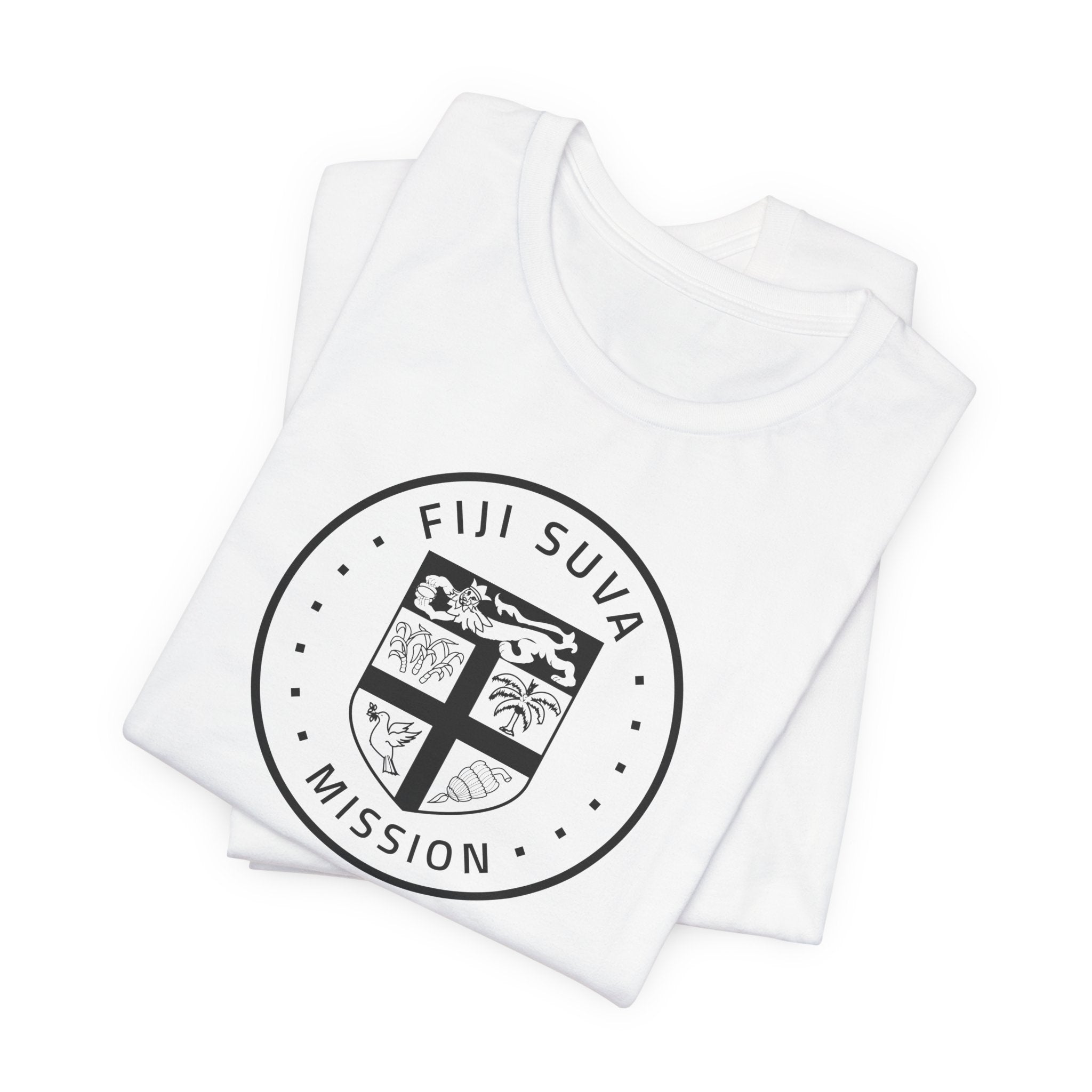 Fiji Suva Mission Circular Monochrome Logo T-Shirt - Mission Wishlist - LDS Missionary Gift Store