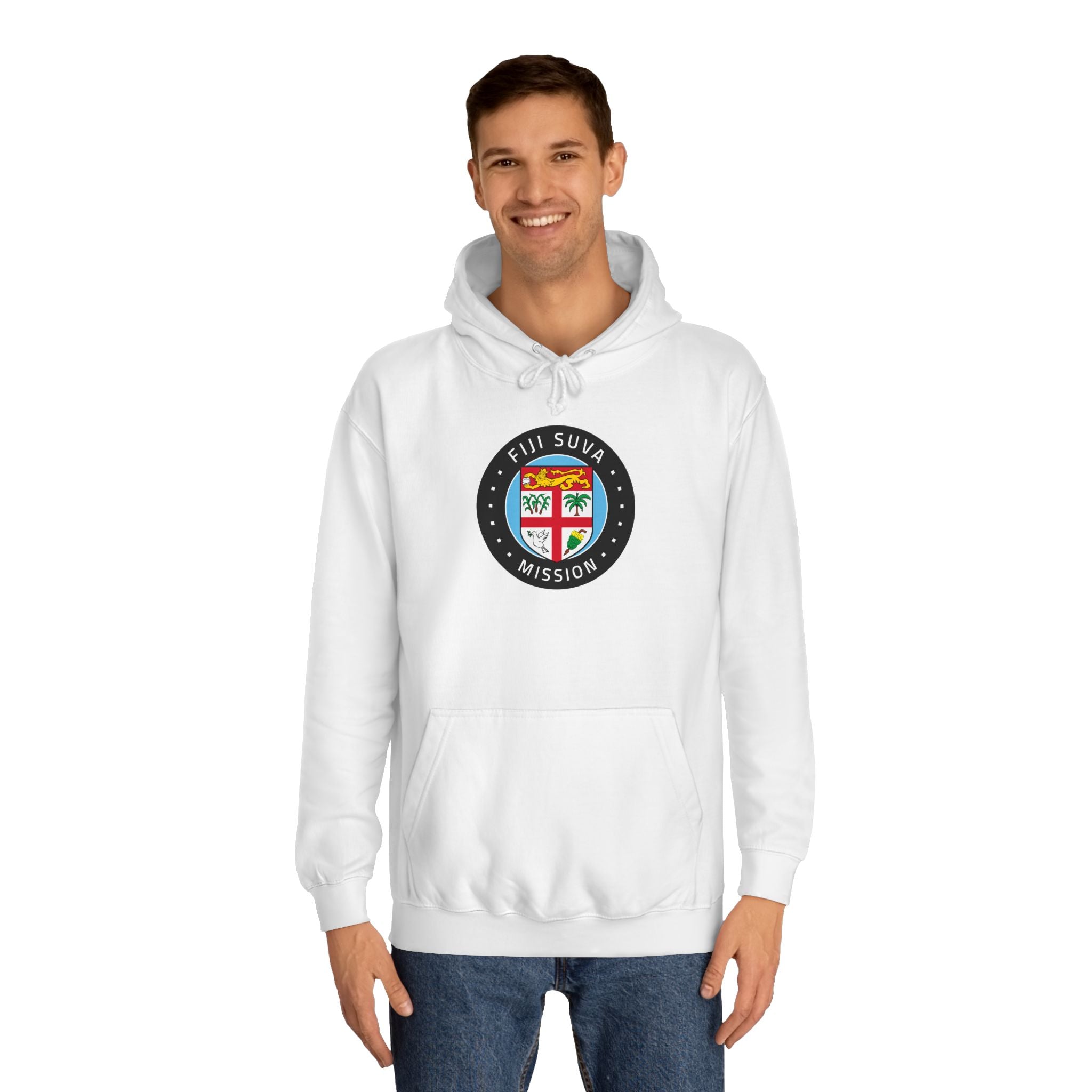 Fiji Suva Mission Flag Logo (Black Border) College Hoodie - Mission Wishlist - LDS Missionary Gift Store