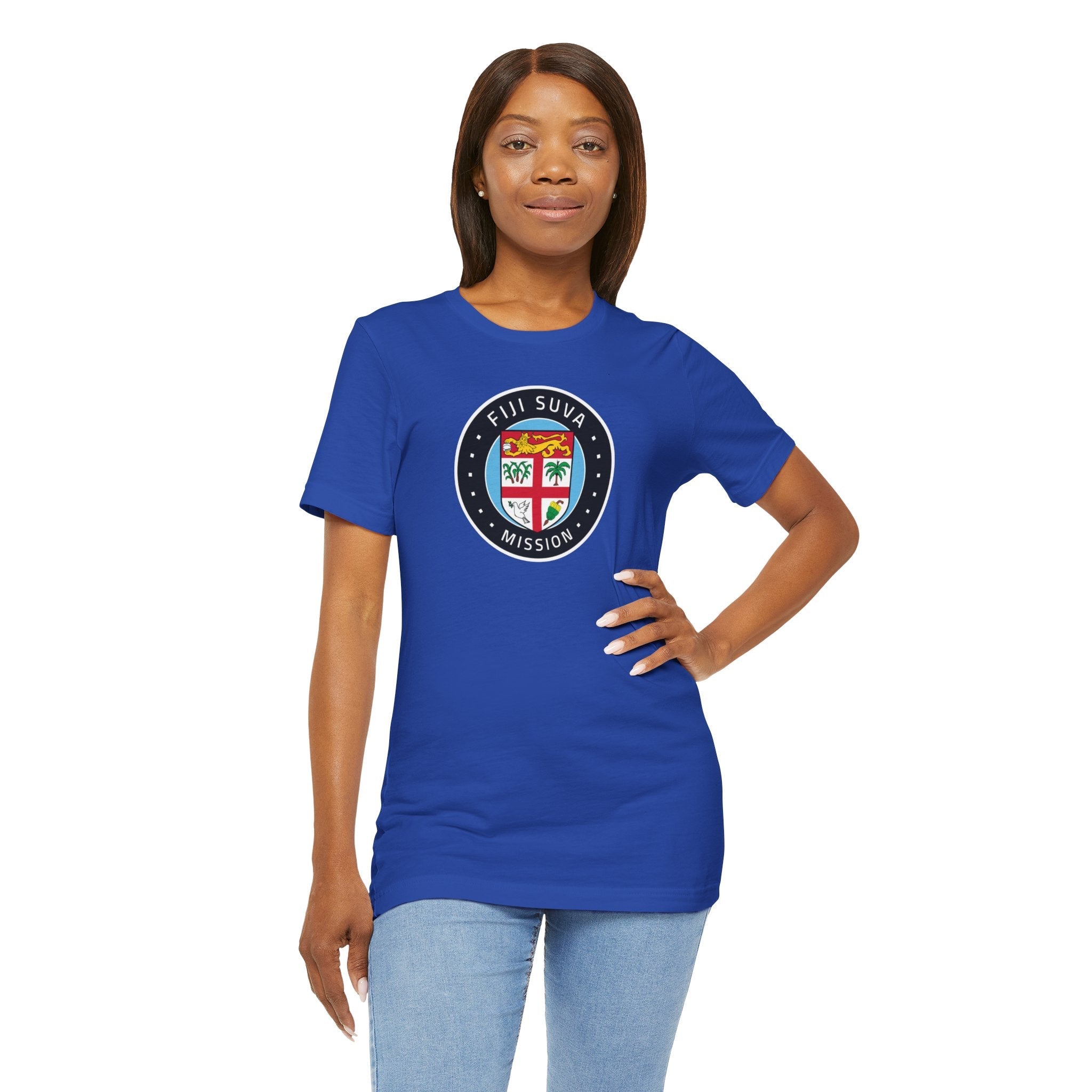 Fiji Suva Mission Flag Logo (Black Border) T-shirt - Mission Wishlist - LDS Missionary Gift Store