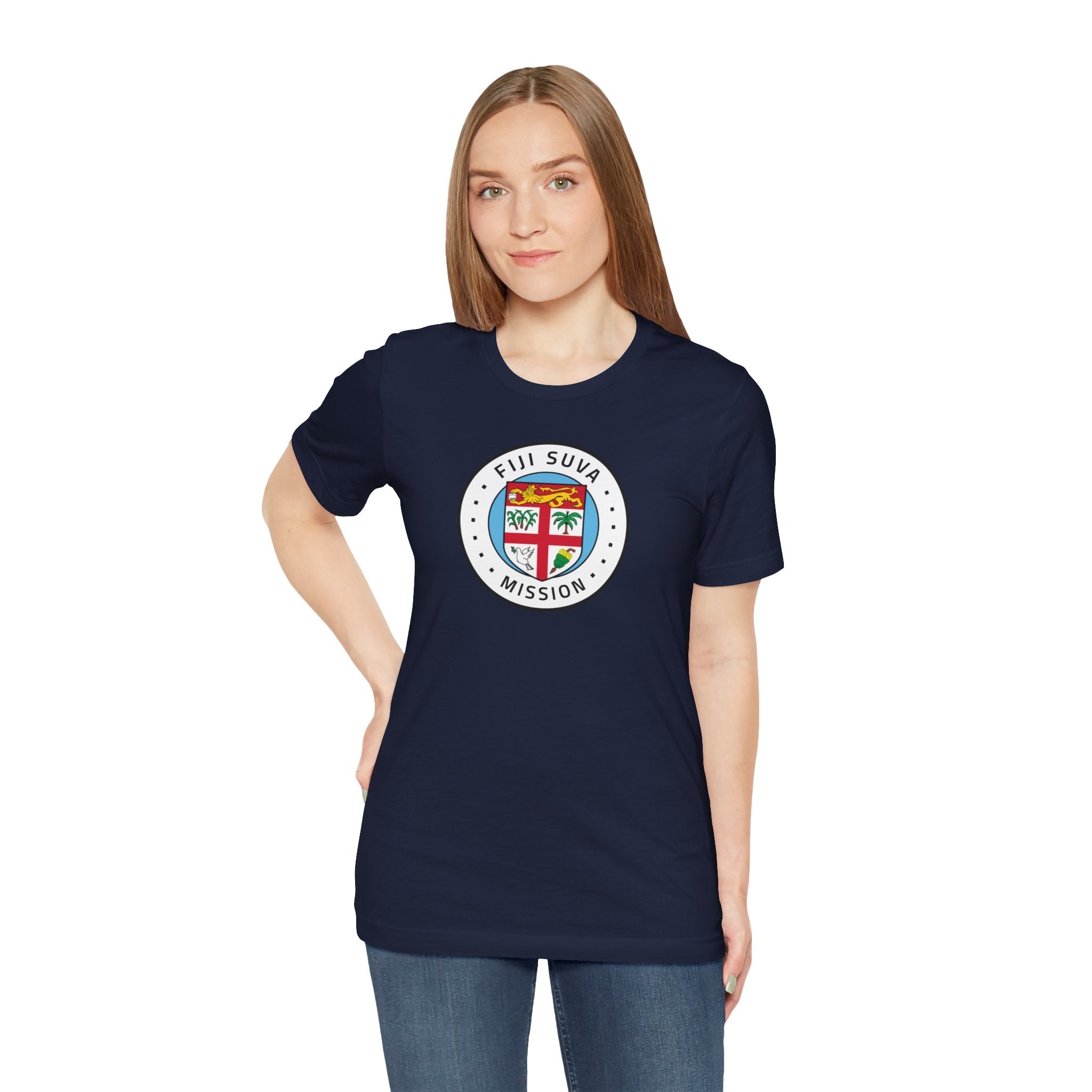 Fiji Suva Mission Flag Logo (White Border) T-shirt - Mission Wishlist - LDS Missionary Gift Store