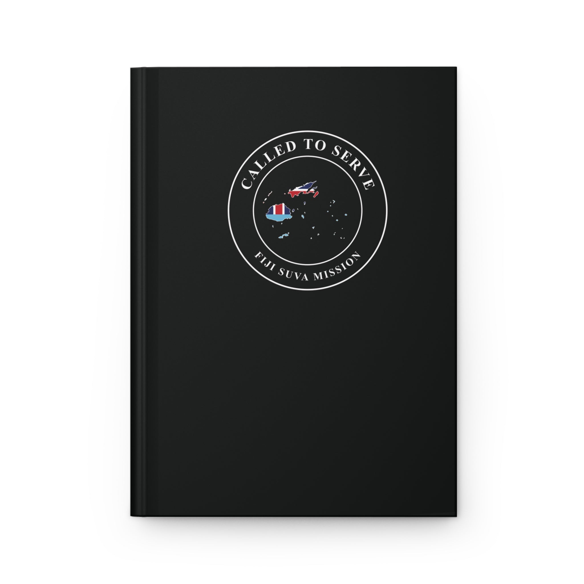 Fiji Suva Mission Flag Map Called to Serve Black Hardcover Journal Matte - Latter-Day Saint LDS Missionary Gift - Book of Mormon
