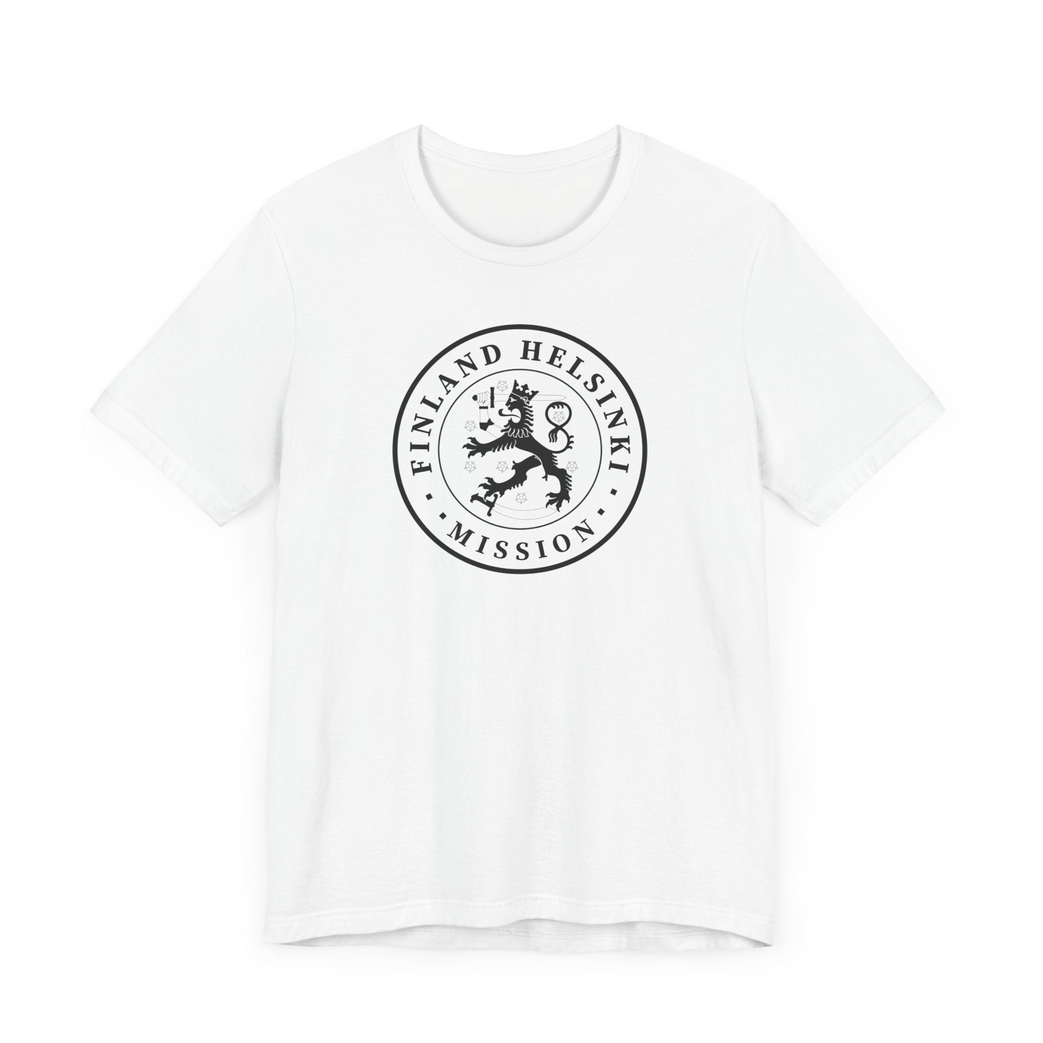Finland Helsinki Mission Circular Monochrome Logo T-Shirt - Mission Wishlist - LDS Missionary Gift Store