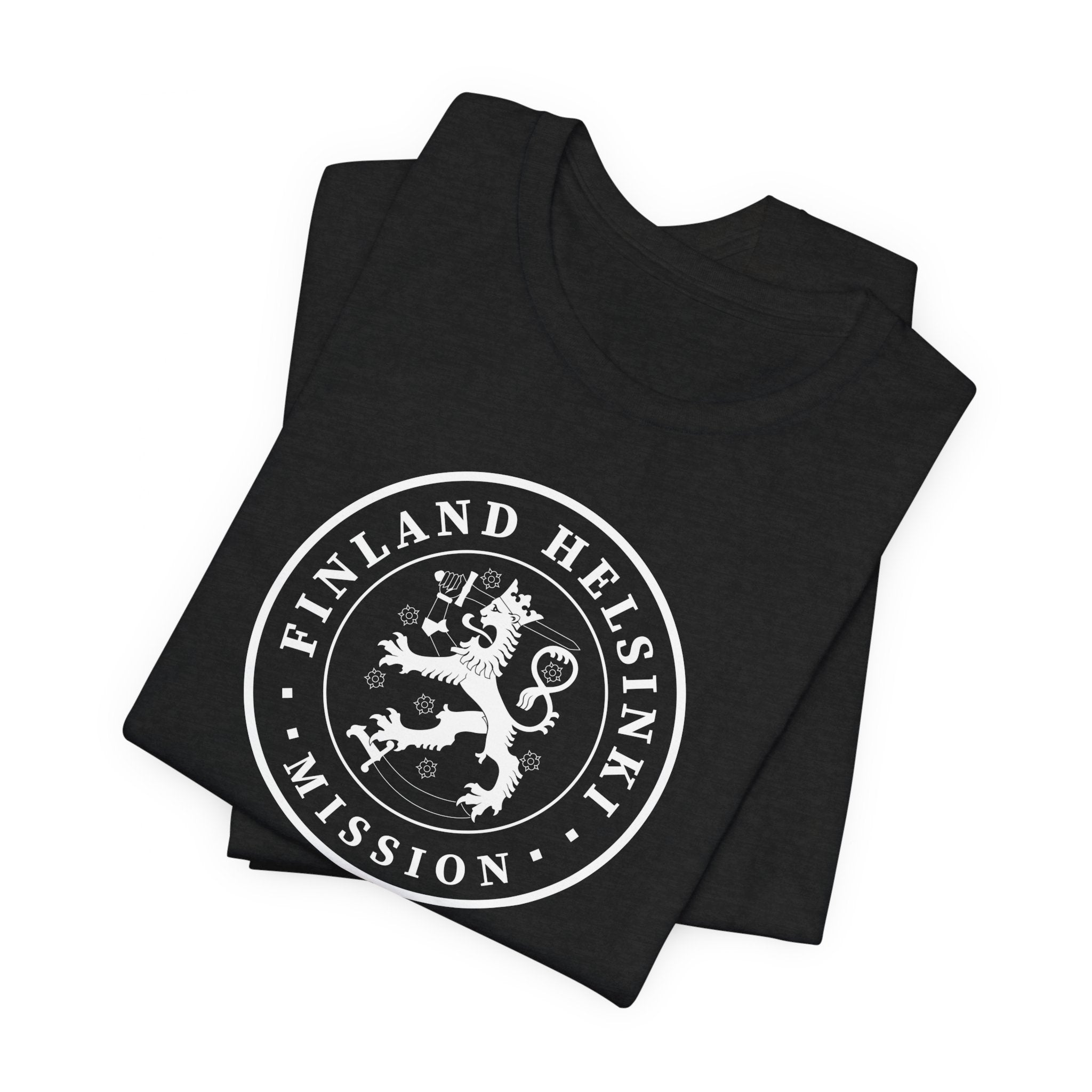 Finland Helsinki Mission Circular Monochrome Logo T-Shirt - Mission Wishlist - LDS Missionary Gift Store