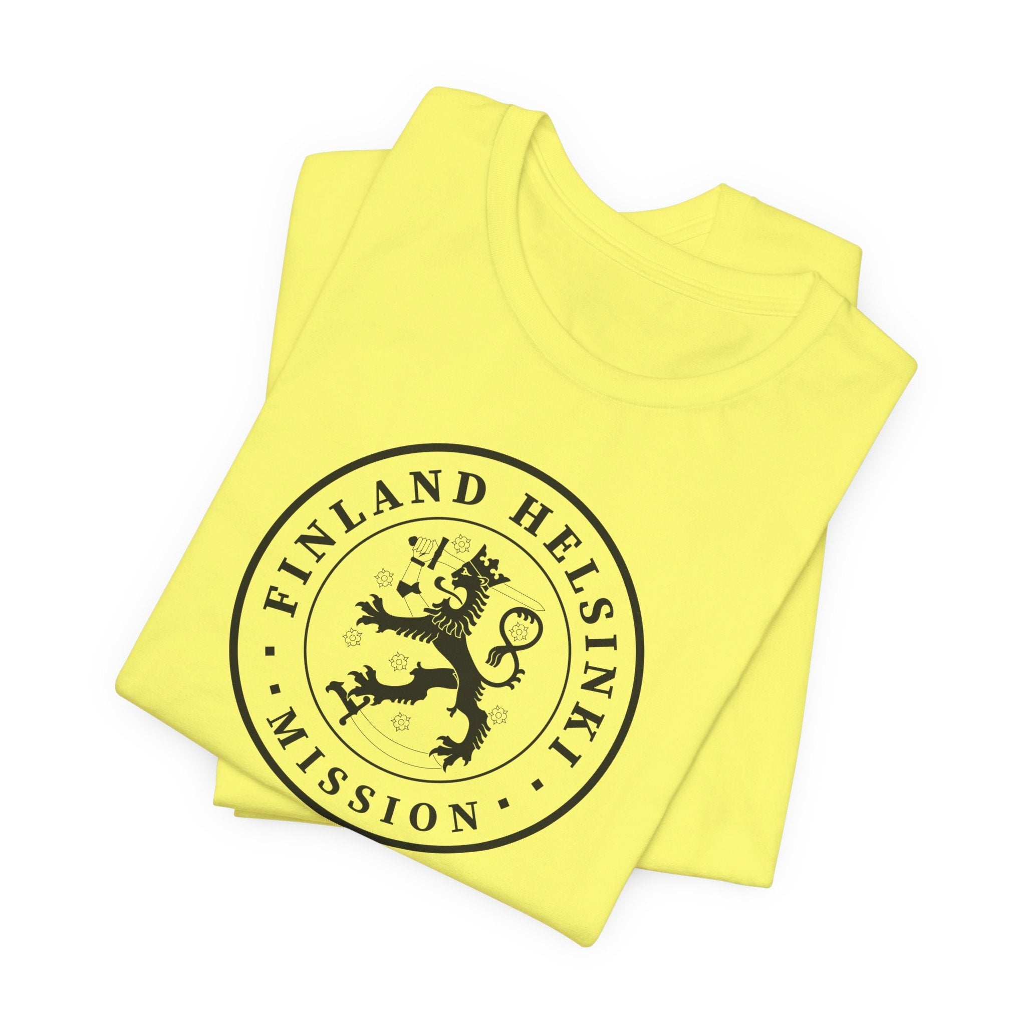 Finland Helsinki Mission Circular Monochrome Logo T-Shirt - Mission Wishlist - LDS Missionary Gift Store