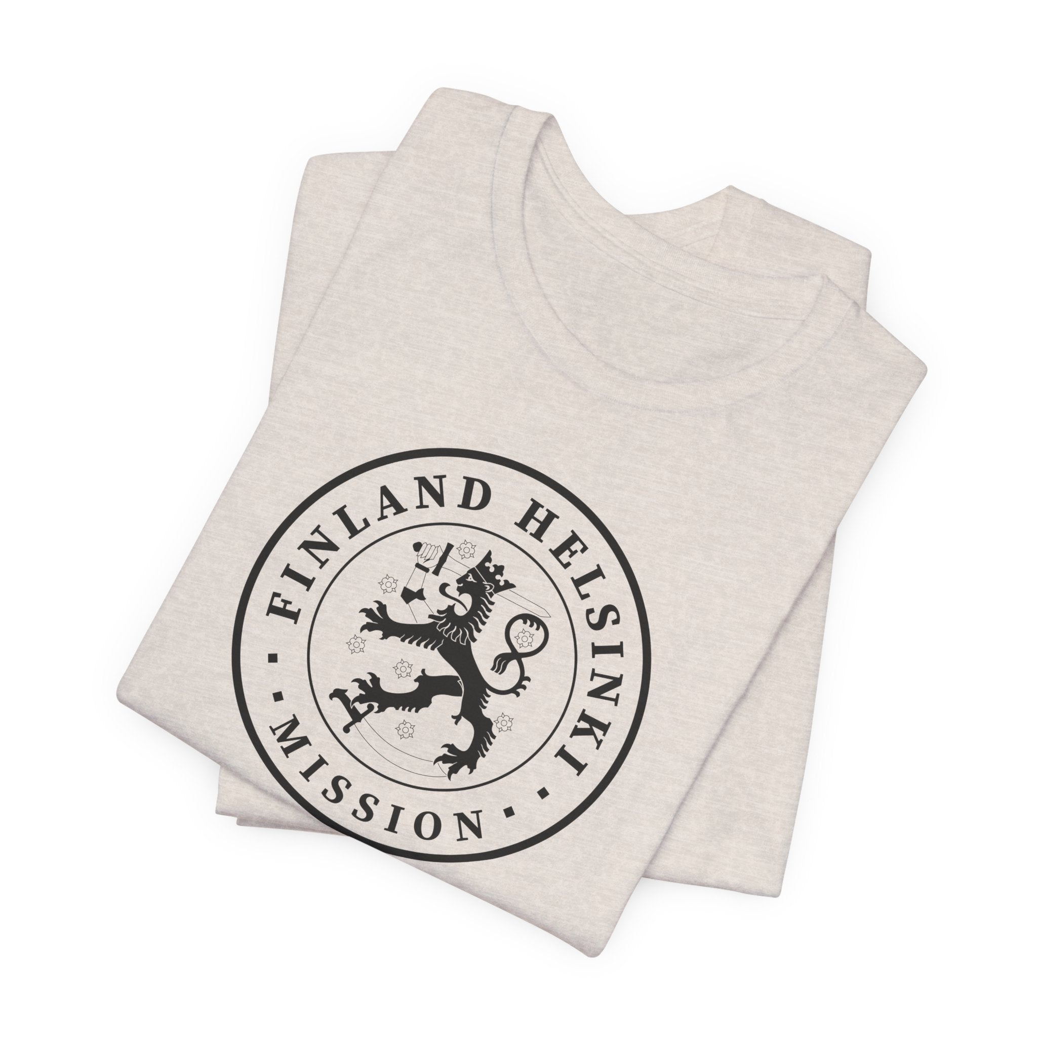 Finland Helsinki Mission Circular Monochrome Logo T-Shirt - Mission Wishlist - LDS Missionary Gift Store