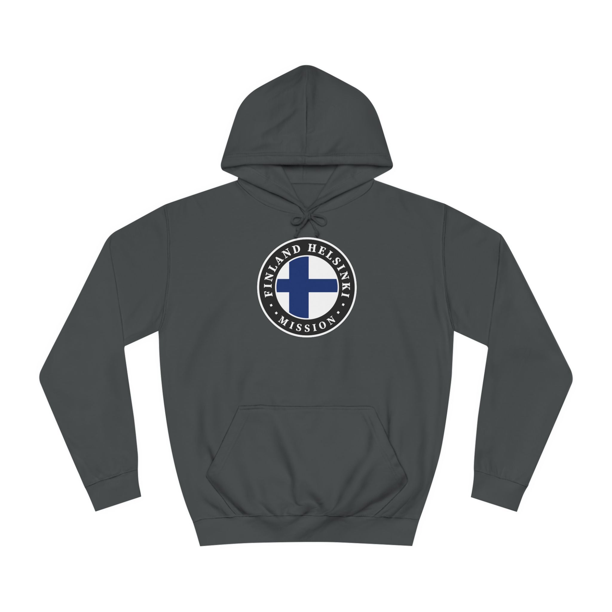 Finland Helsinki Mission Flag Logo (Black Border) College Hoodie - Mission Wishlist - LDS Missionary Gift Store