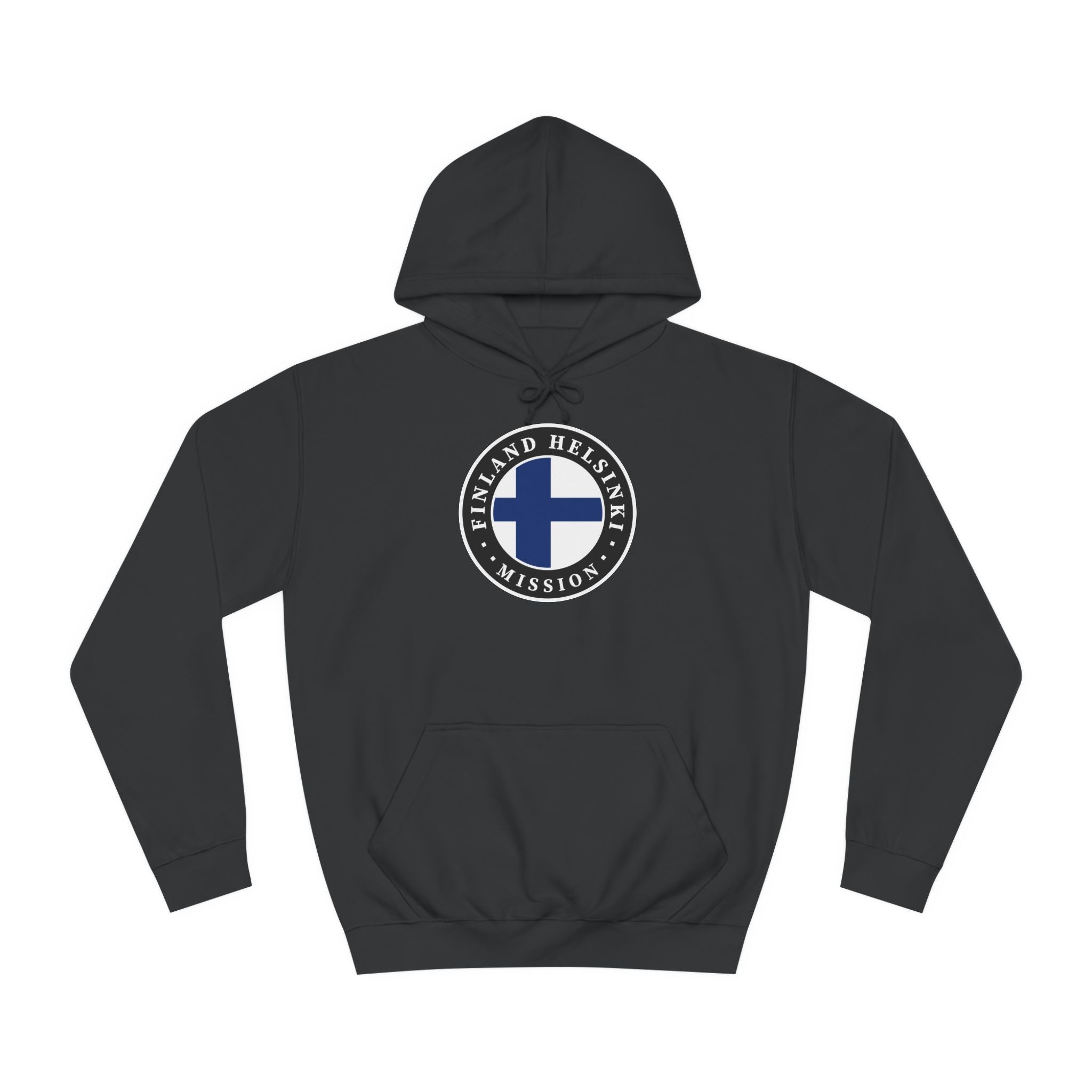 Finland Helsinki Mission Flag Logo (Black Border) College Hoodie - Mission Wishlist - LDS Missionary Gift Store