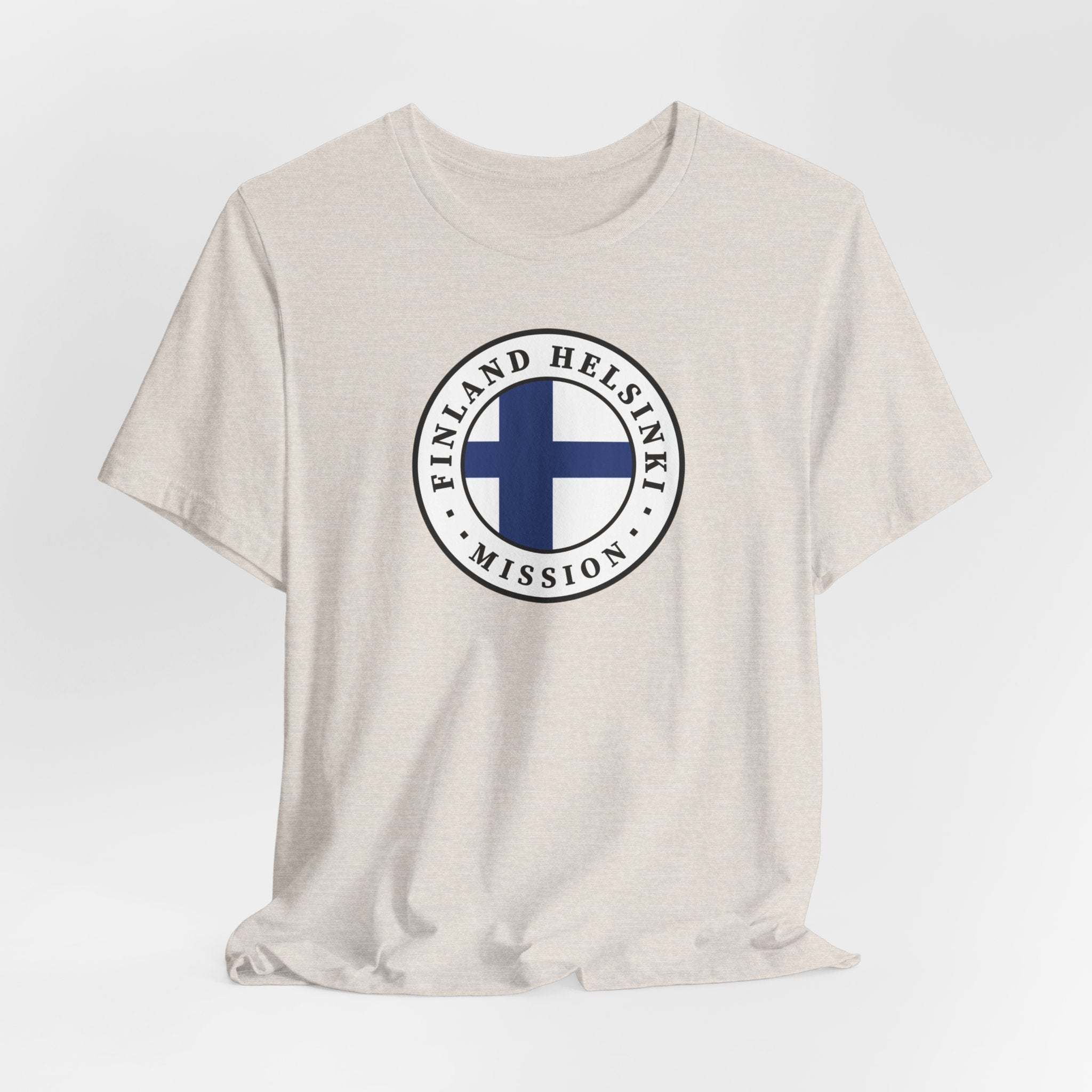 Finland Helsinki Mission Flag Logo (White Border) T-shirt - Mission Wishlist - LDS Missionary Gift Store