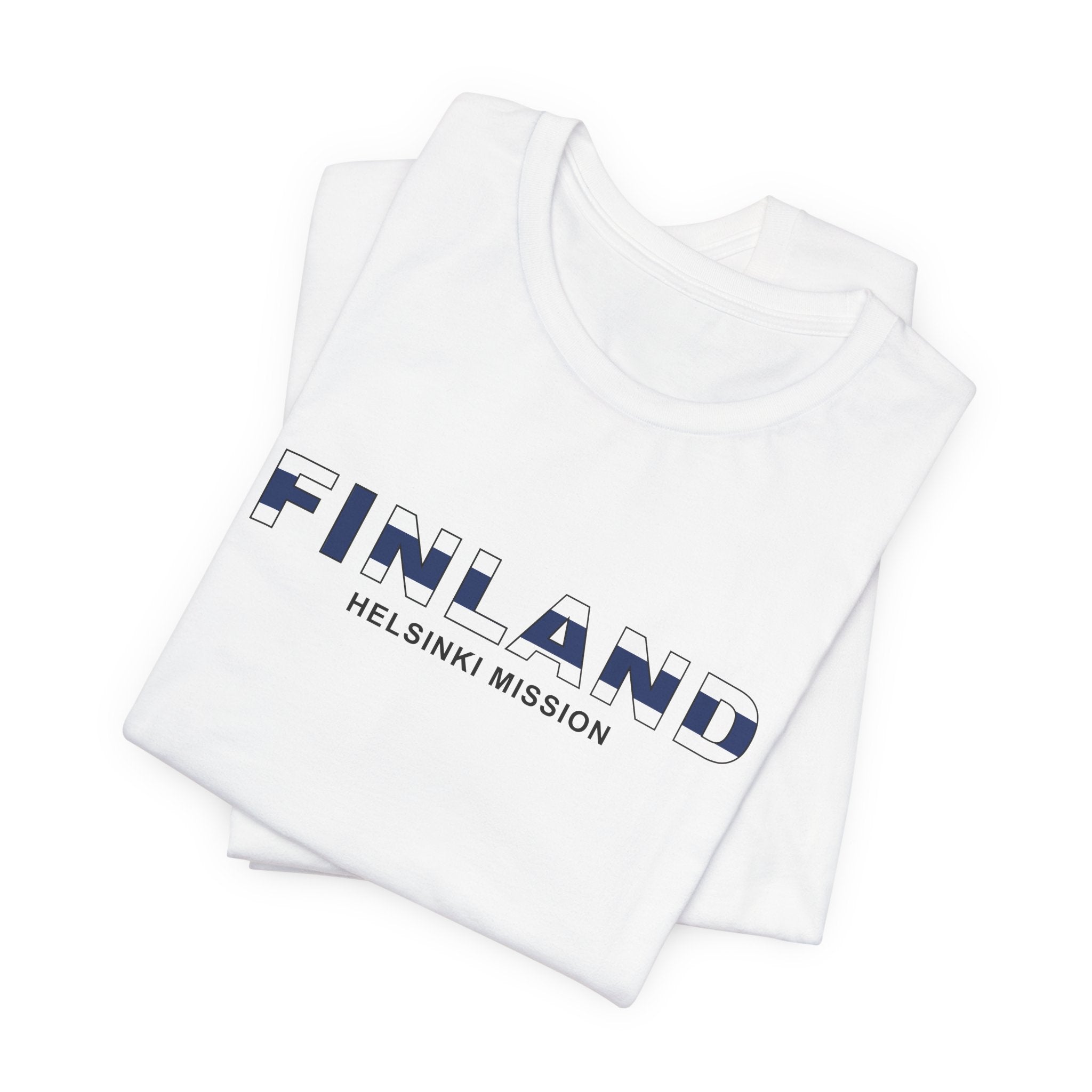 Finland Helsinki Mission Flag Title T-shirt - Mission Wishlist - LDS Missionary Gift Store