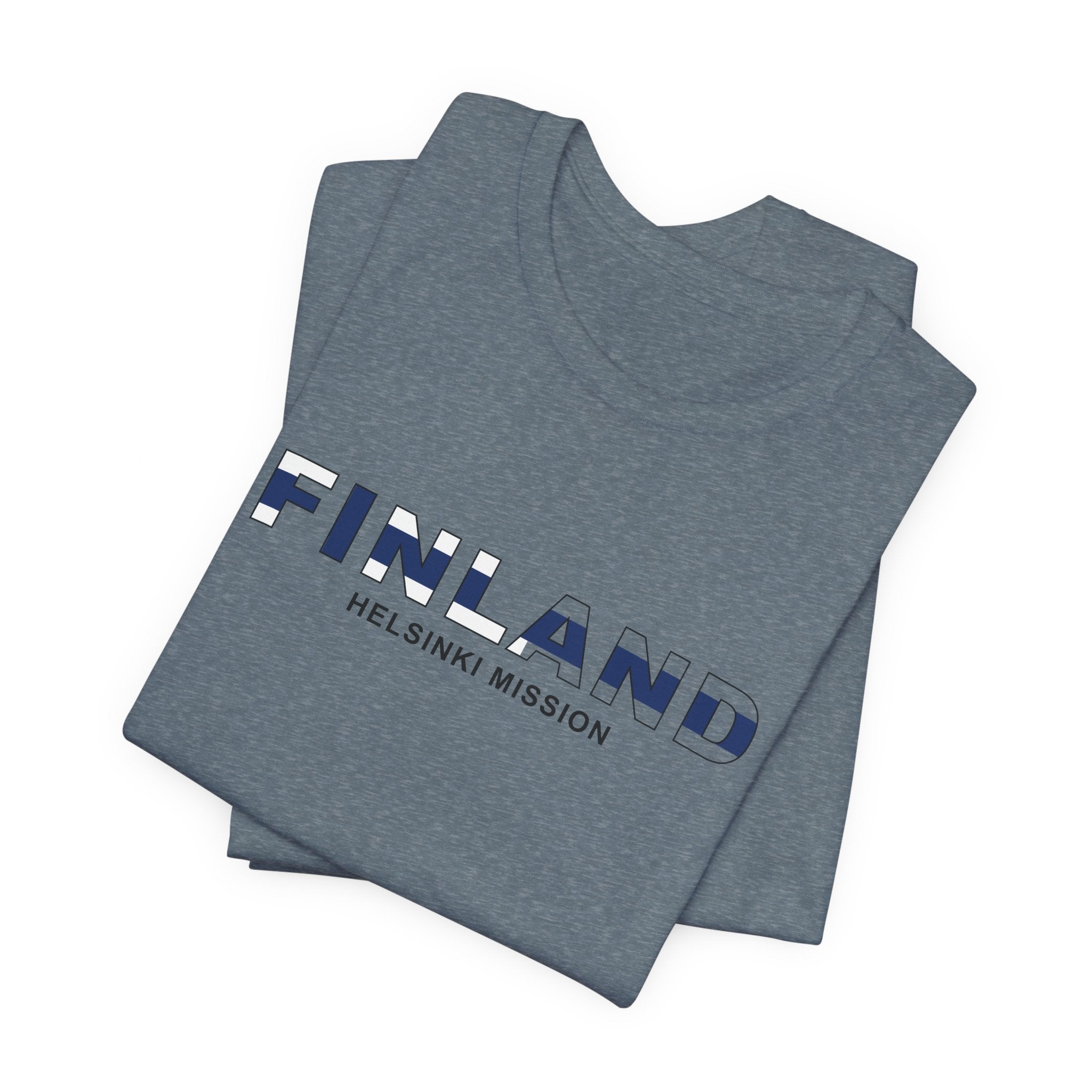 Finland Helsinki Mission Flag Title T-shirt - Mission Wishlist - LDS Missionary Gift Store