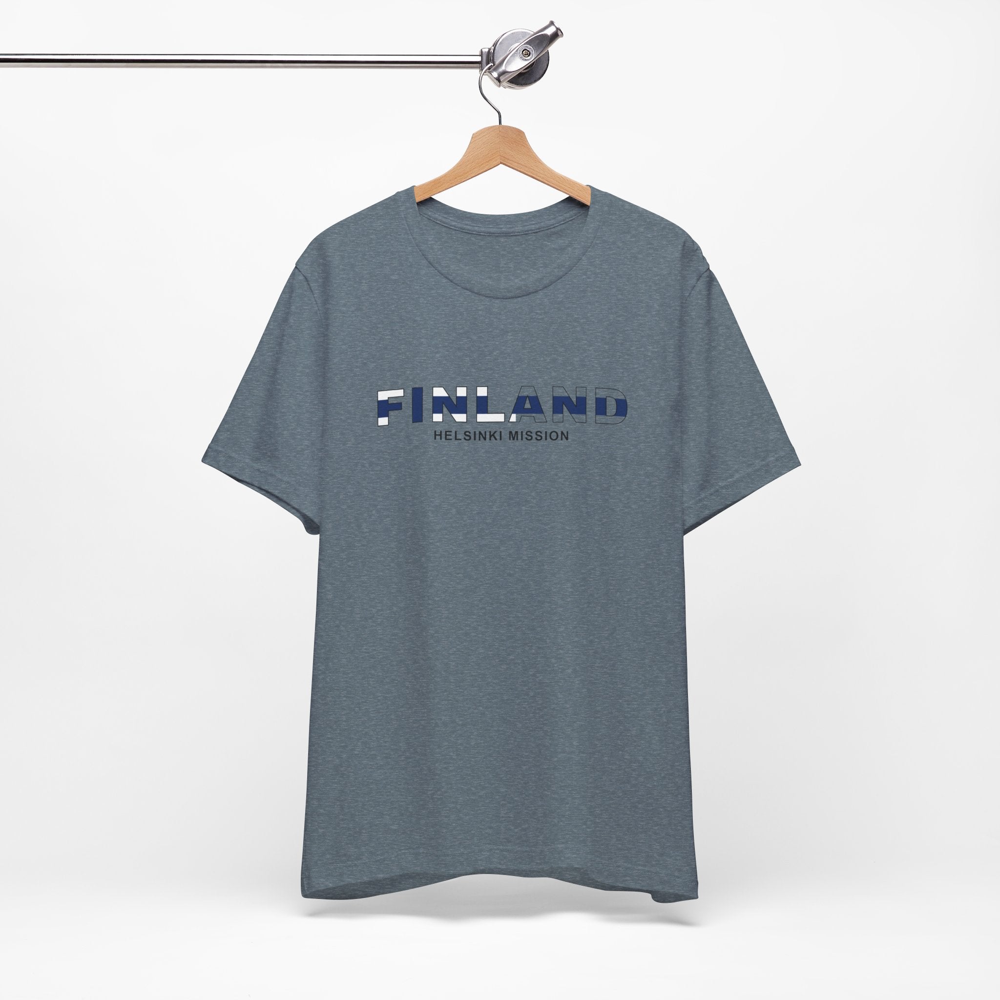 Finland Helsinki Mission Flag Title T-shirt - Mission Wishlist - LDS Missionary Gift Store