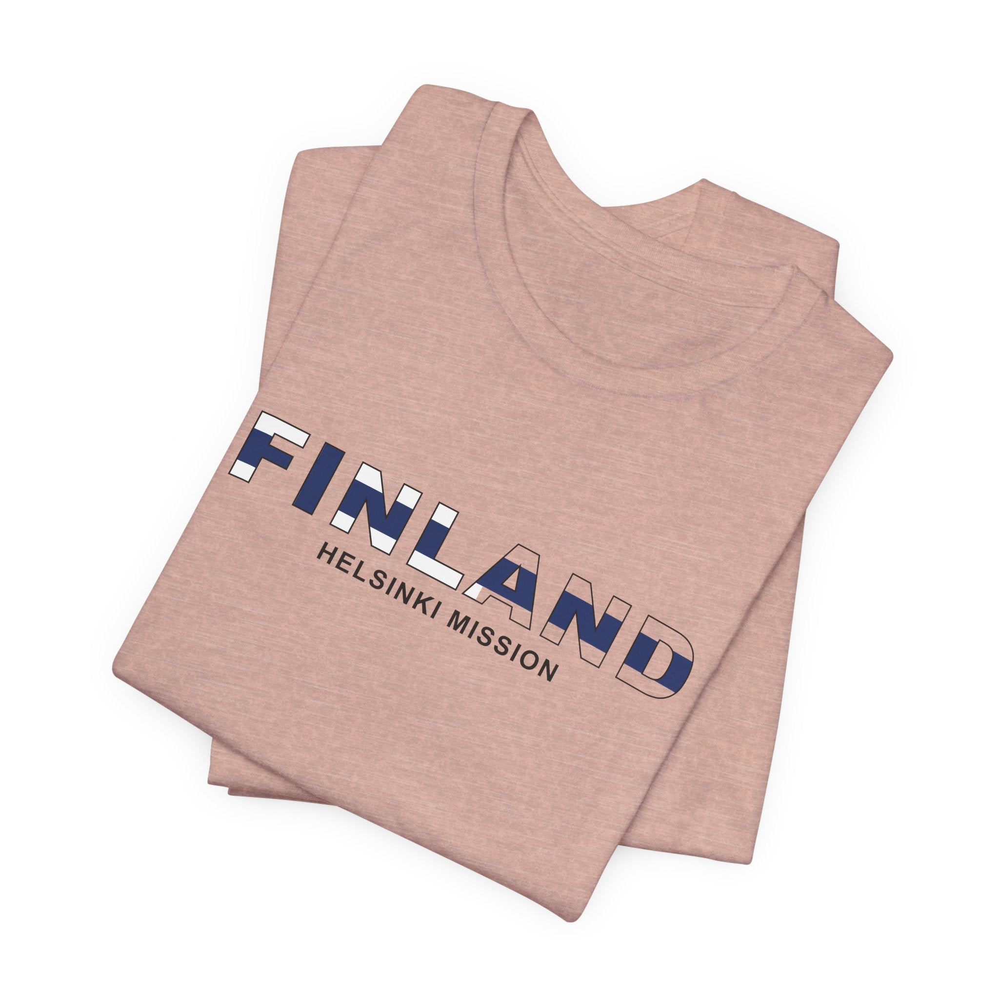 Finland Helsinki Mission Flag Title T-shirt - Mission Wishlist - LDS Missionary Gift Store
