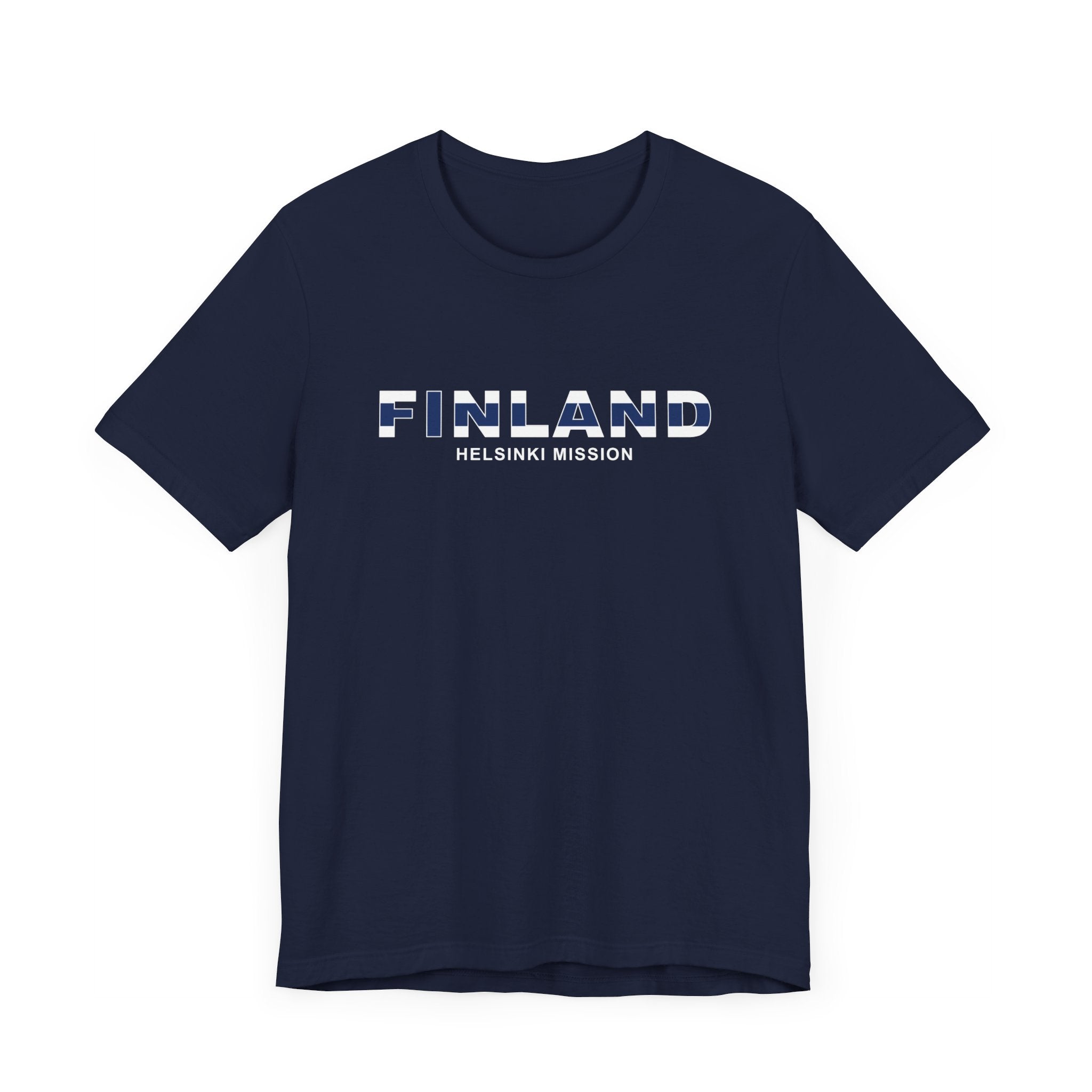 Finland Helsinki Mission Flag Title T-shirt - Mission Wishlist - LDS Missionary Gift Store