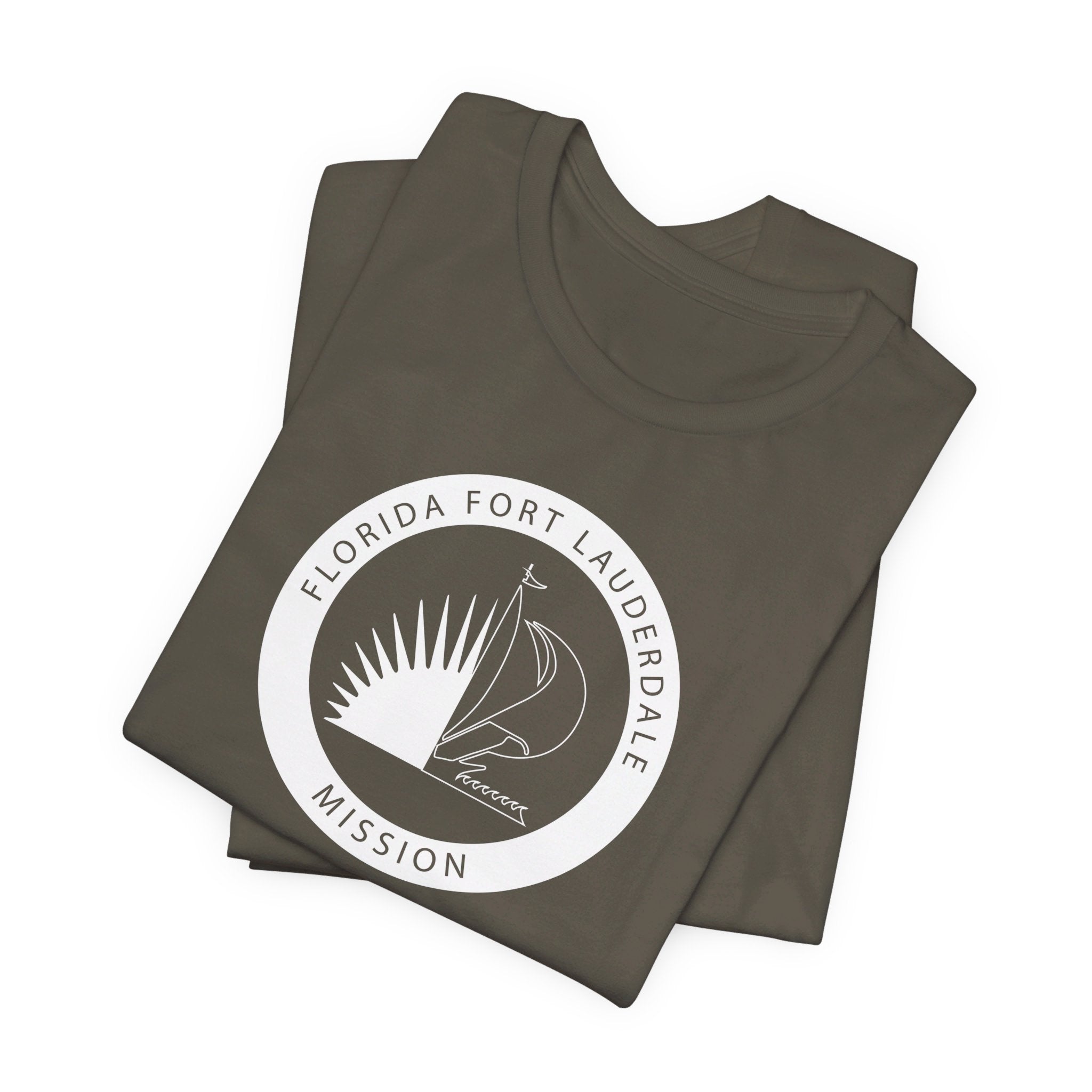 Florida Fort Lauderdale Mission Circular Monochrome Logo T-Shirt - Mission Wishlist - LDS Missionary Gift Store