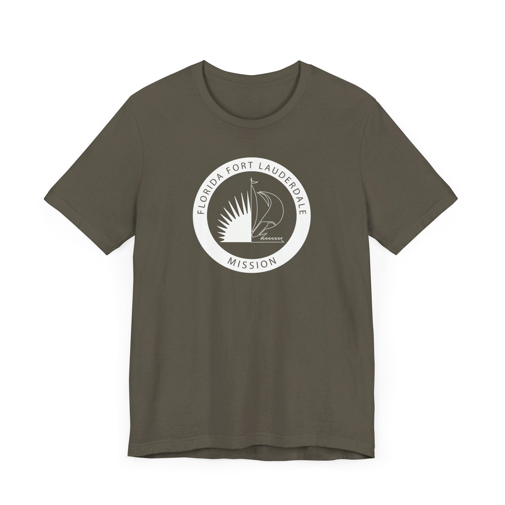 Florida Fort Lauderdale Mission Circular Monochrome Logo T-Shirt - Mission Wishlist - LDS Missionary Gift Store