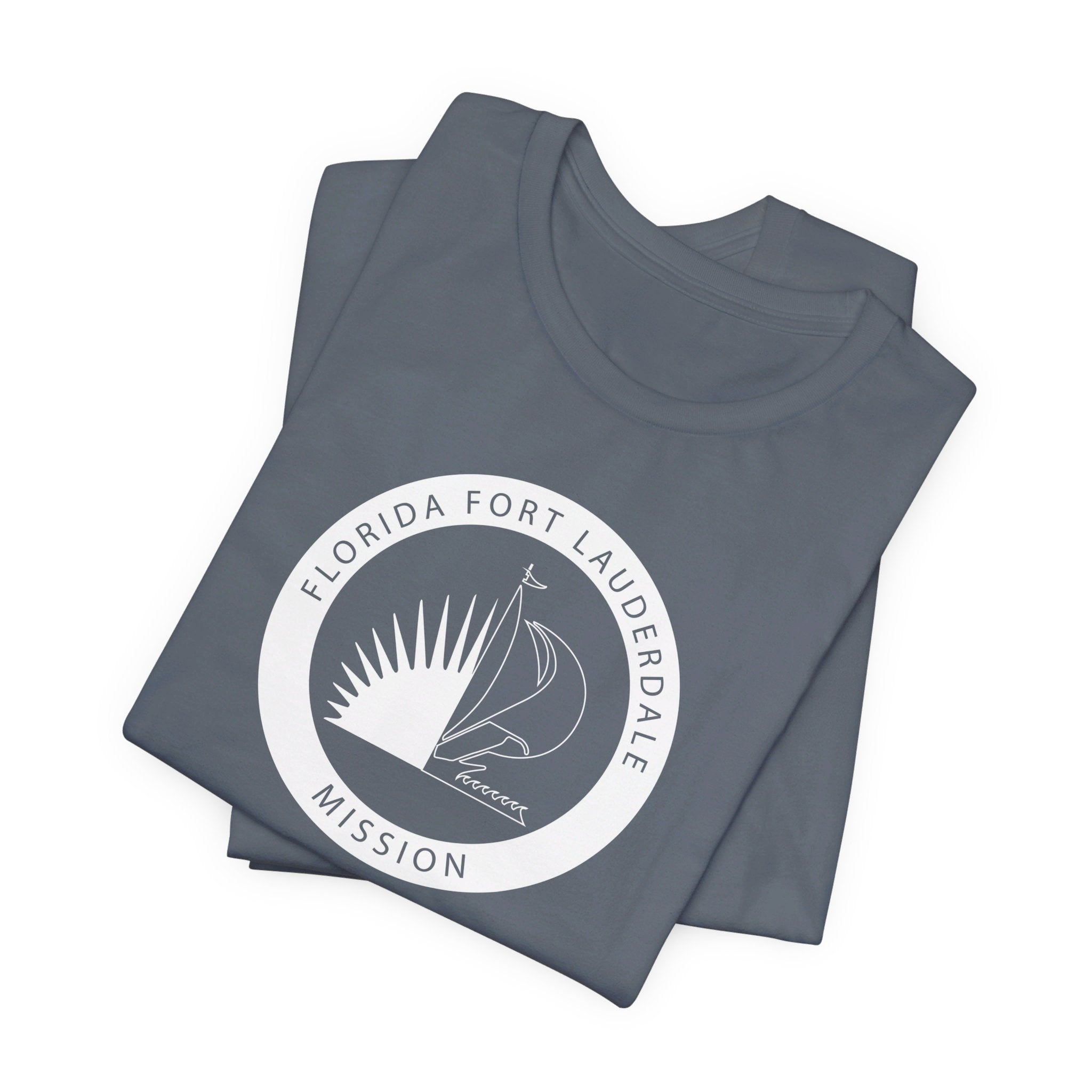 Florida Fort Lauderdale Mission Circular Monochrome Logo T-Shirt - Mission Wishlist - LDS Missionary Gift Store