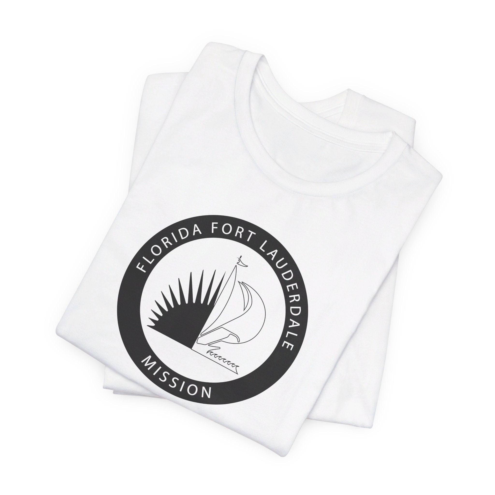 Florida Fort Lauderdale Mission Circular Monochrome Logo T-Shirt - Mission Wishlist - LDS Missionary Gift Store