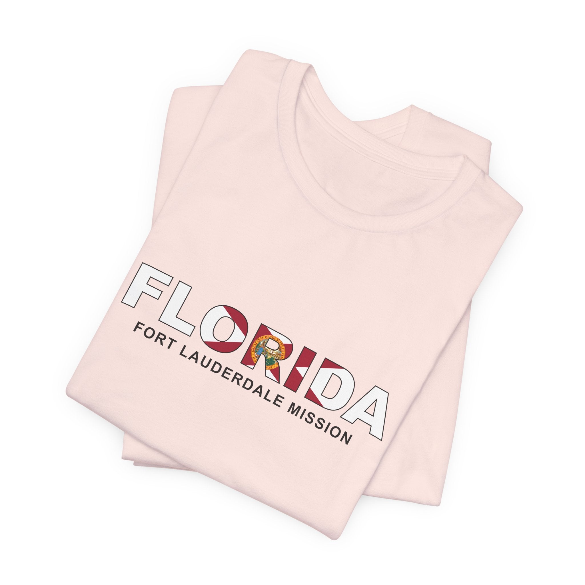 Florida Fort Lauderdale Mission Flag Title T-shirt - Mission Wishlist - LDS Missionary Gift Store