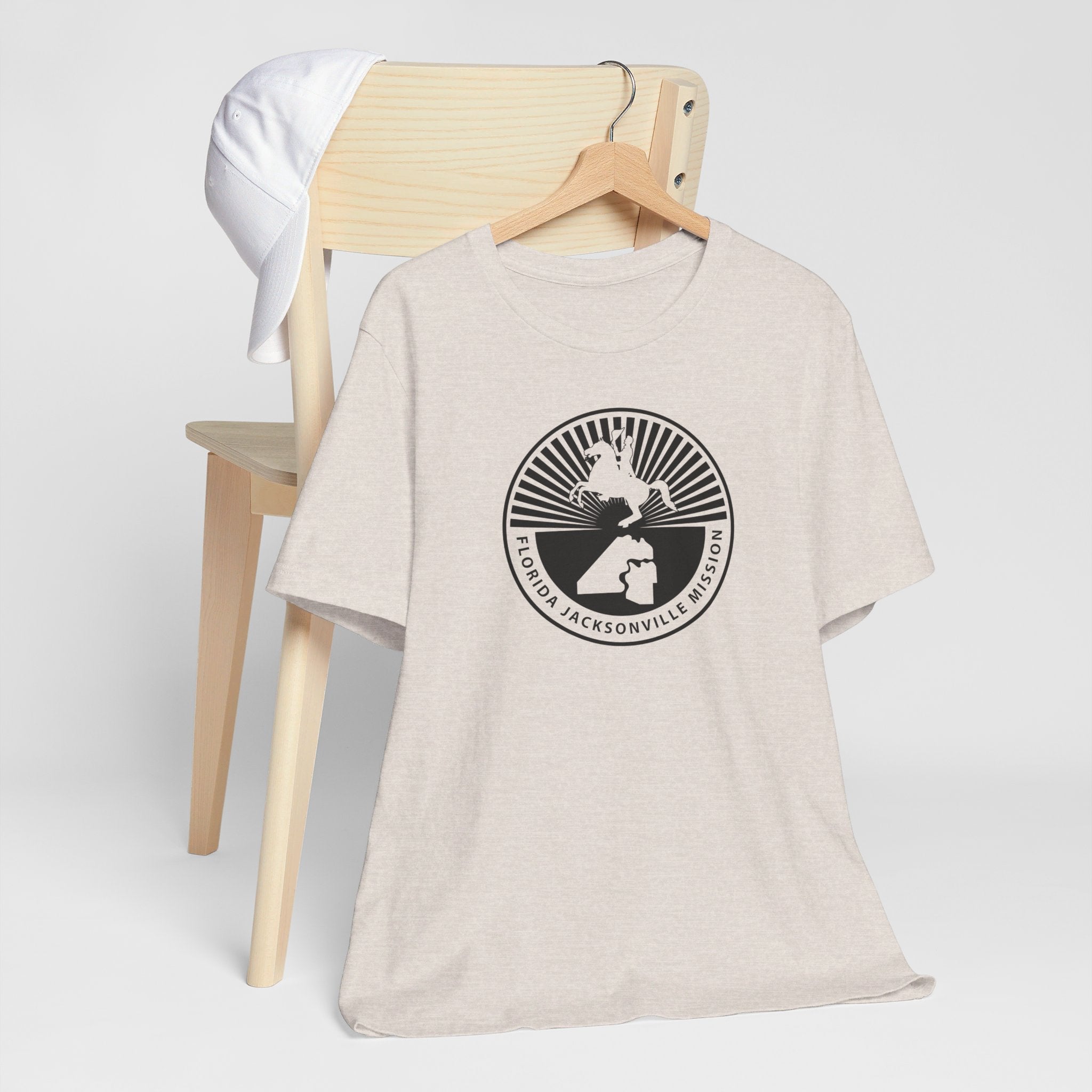 Florida Jacksonville Mission Circular Monochrome Logo T-Shirt - Mission Wishlist - LDS Missionary Gift Store