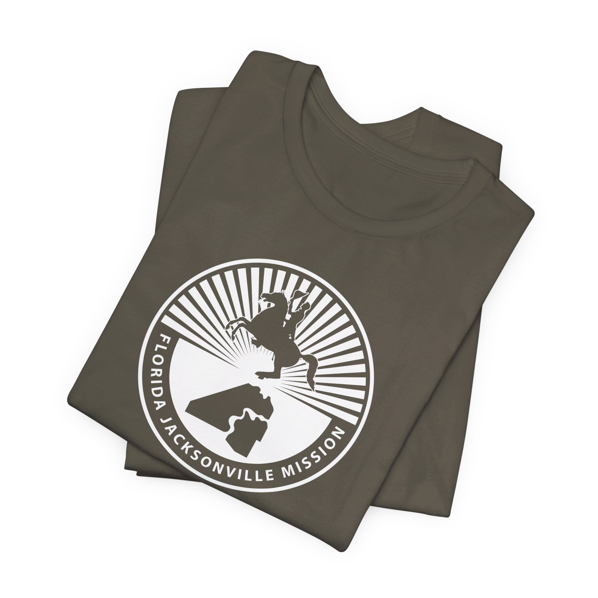 Florida Jacksonville Mission Circular Monochrome Logo T-Shirt - Mission Wishlist - LDS Missionary Gift Store