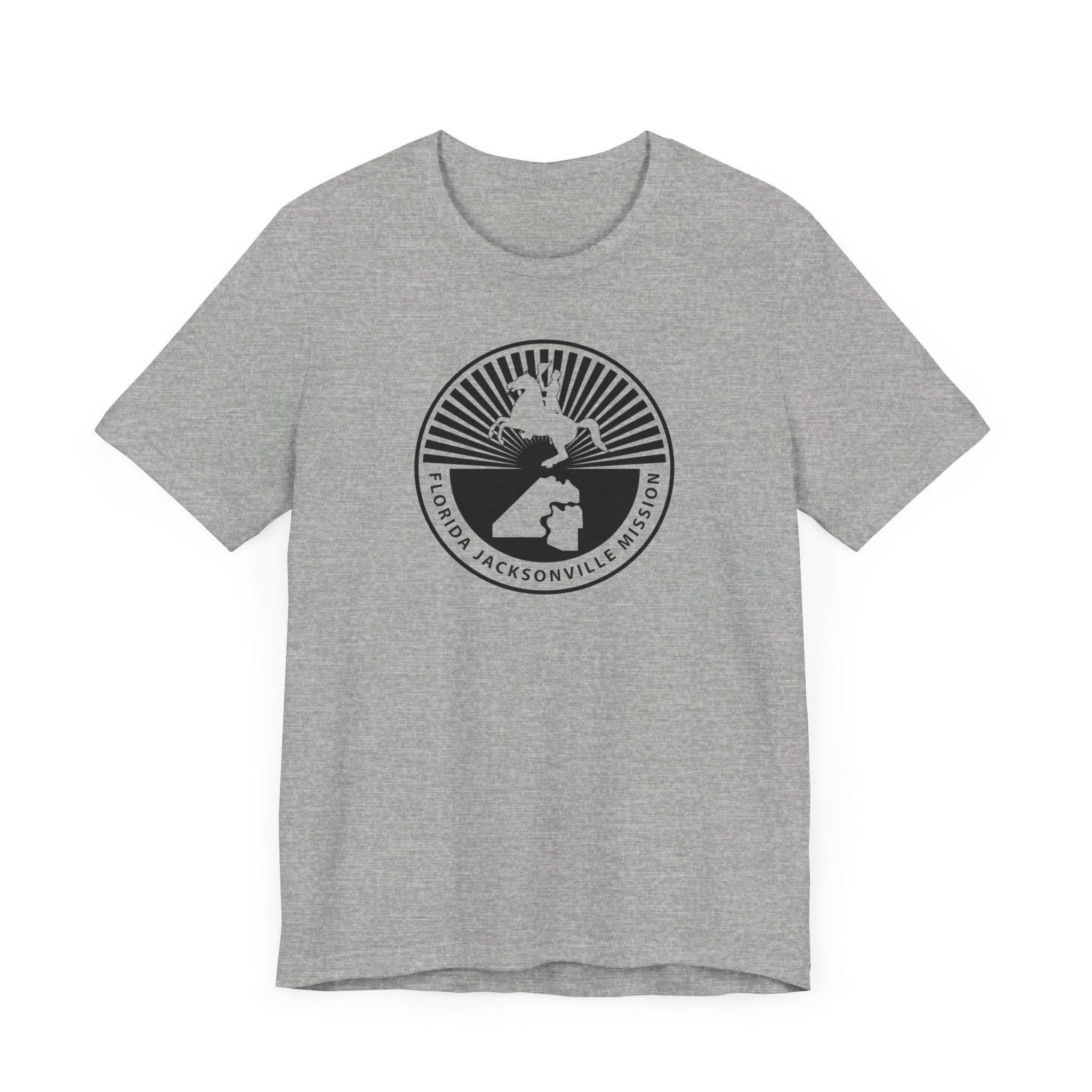 Florida Jacksonville Mission Circular Monochrome Logo T-Shirt - Mission Wishlist - LDS Missionary Gift Store