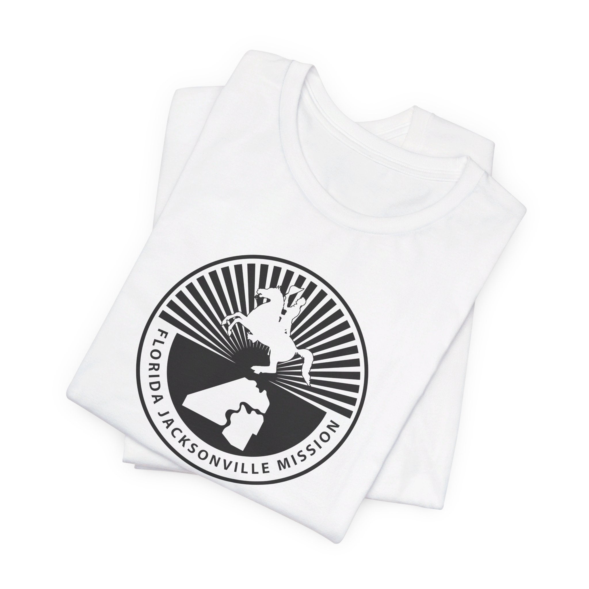 Florida Jacksonville Mission Circular Monochrome Logo T-Shirt - Mission Wishlist - LDS Missionary Gift Store