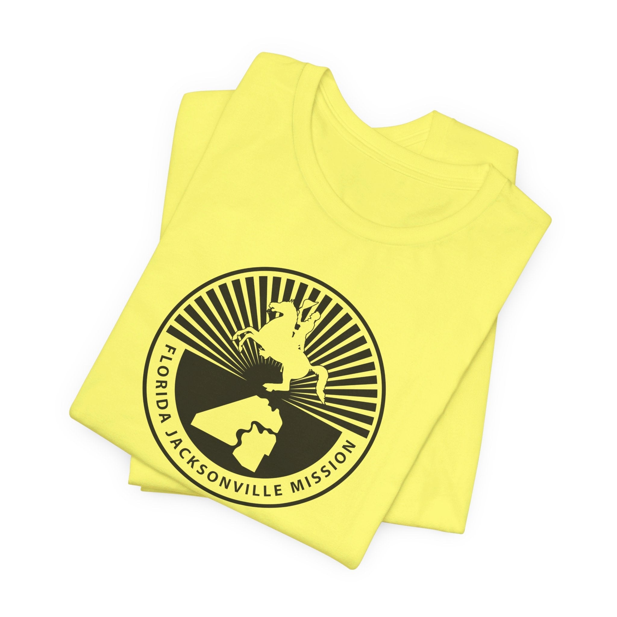 Florida Jacksonville Mission Circular Monochrome Logo T-Shirt - Mission Wishlist - LDS Missionary Gift Store