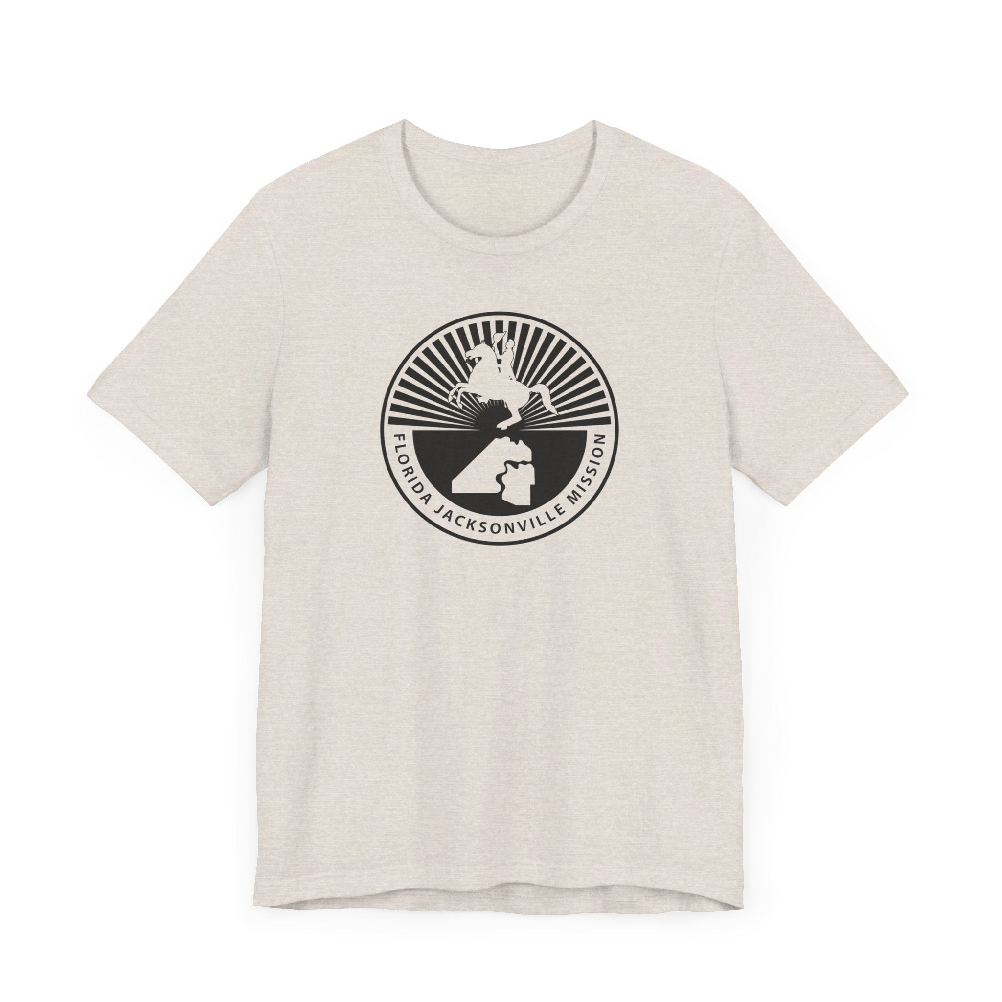 Florida Jacksonville Mission Circular Monochrome Logo T-Shirt - Mission Wishlist - LDS Missionary Gift Store