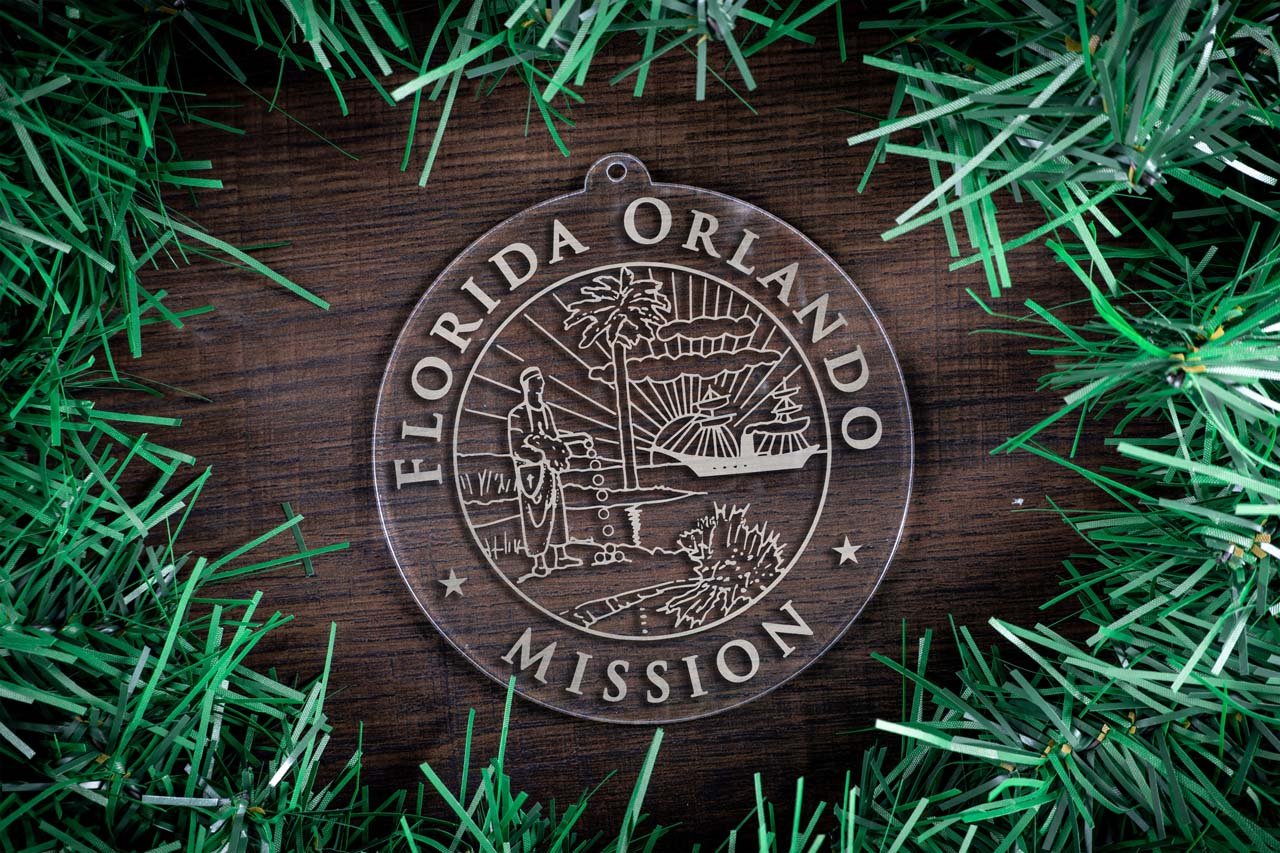 Florida Orlando Mission Christmas Ornament - Latter-Day Saint LDS Missionary Gift - Book of Mormon