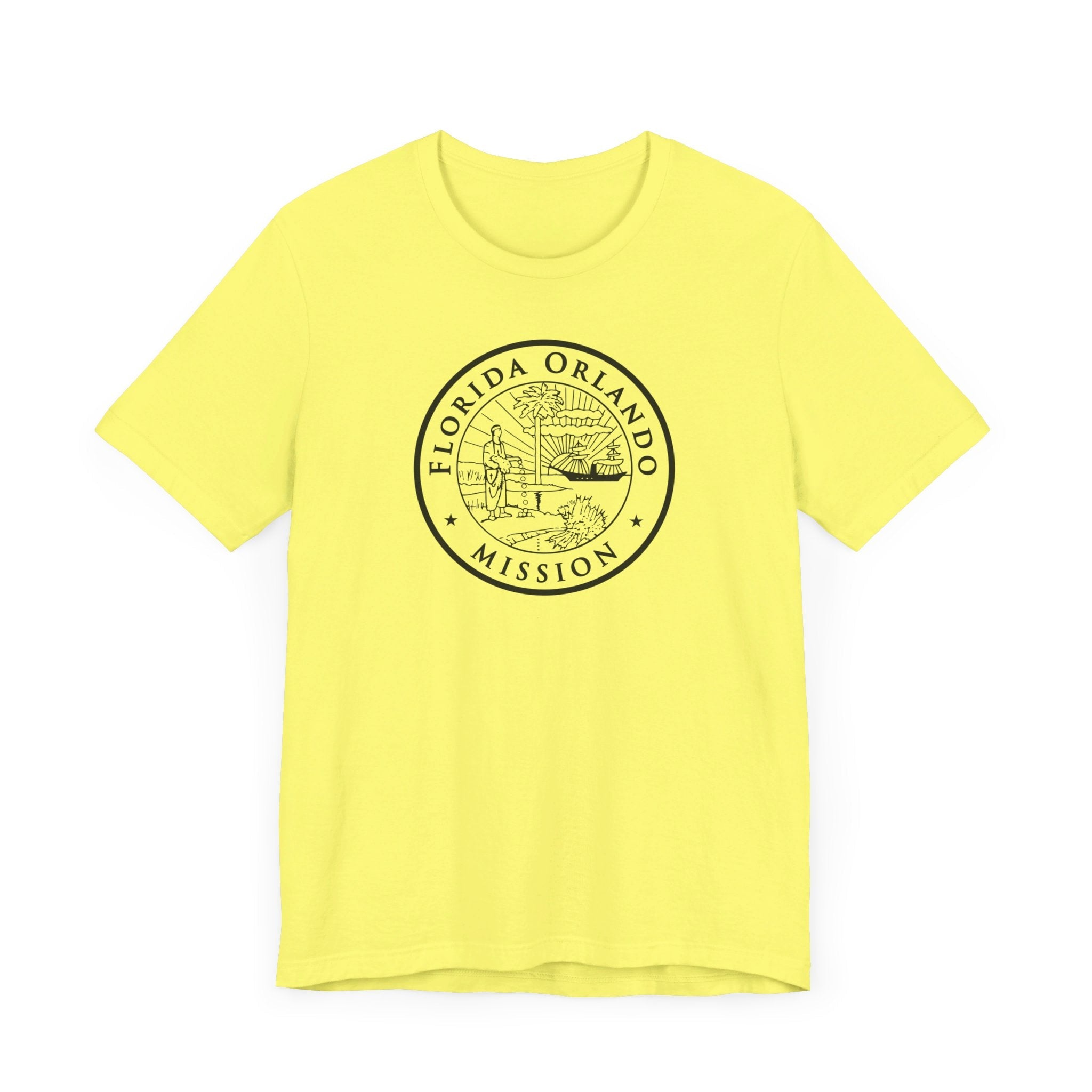 Florida Orlando Mission Circular Monochrome Logo T-Shirt - Mission Wishlist - LDS Missionary Gift Store