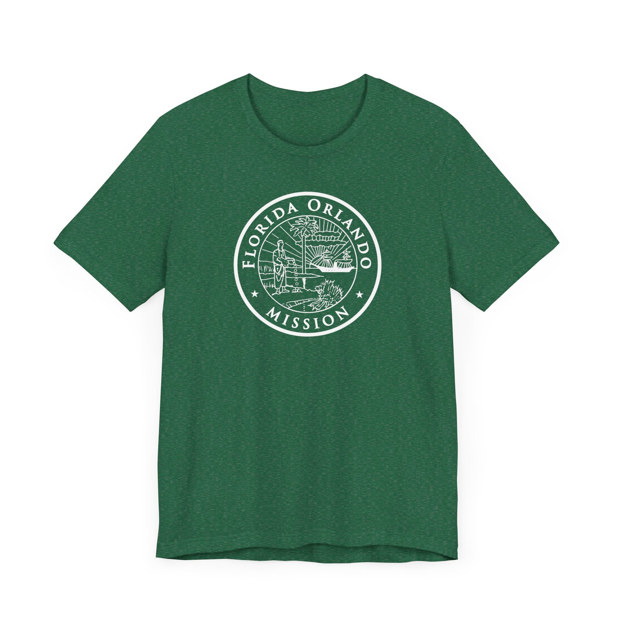 Florida Orlando Mission Circular Monochrome Logo T-Shirt - Mission Wishlist - LDS Missionary Gift Store