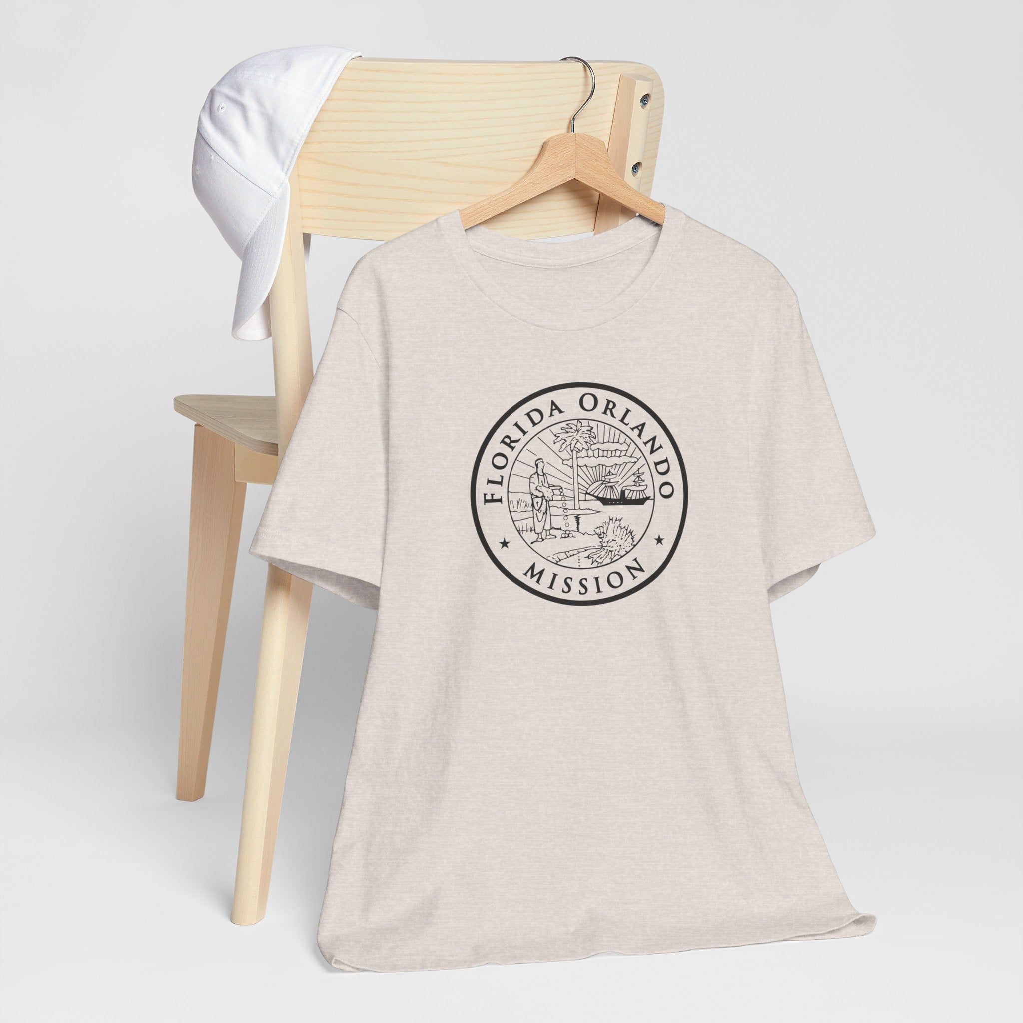 Florida Orlando Mission Circular Monochrome Logo T-Shirt - Mission Wishlist - LDS Missionary Gift Store