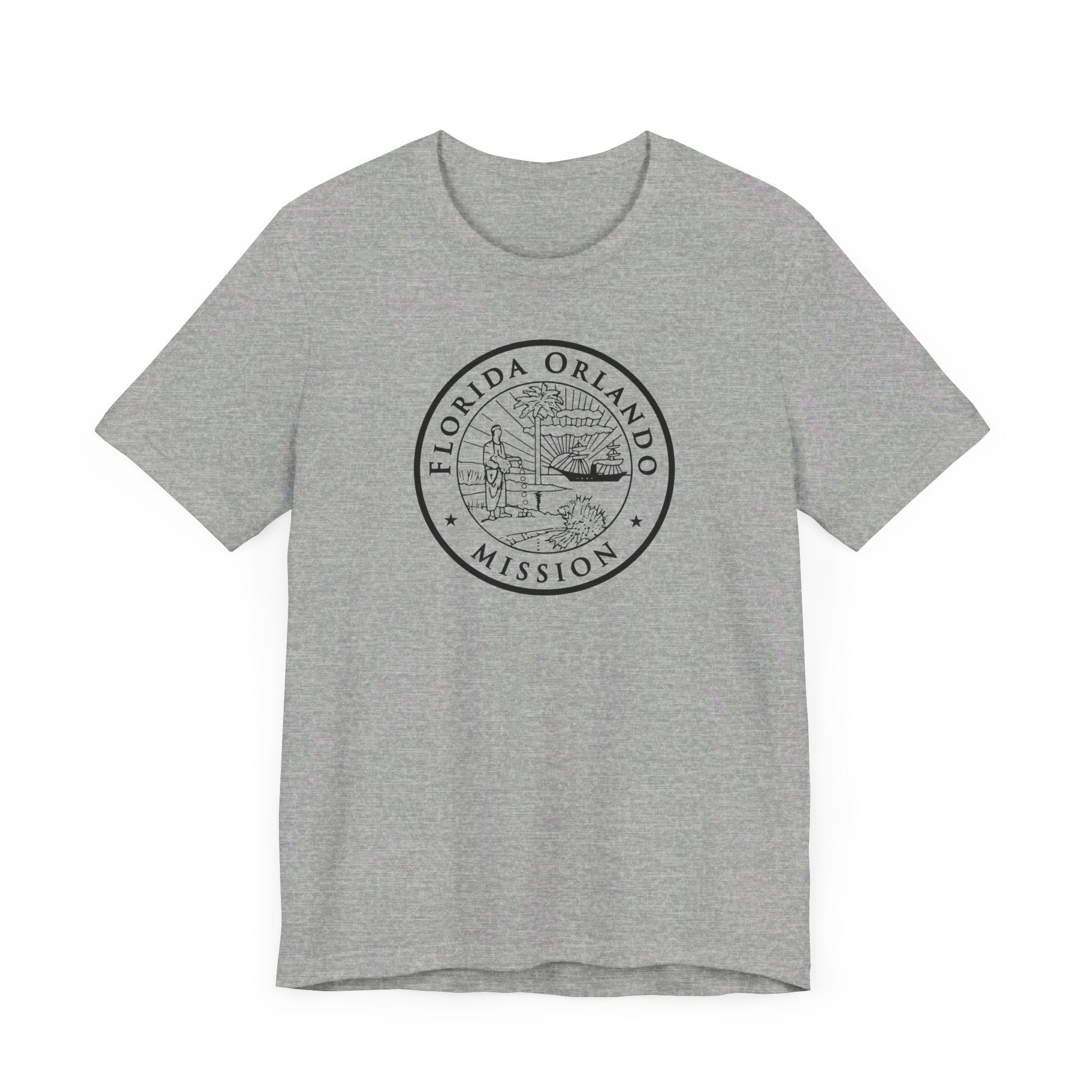 Florida Orlando Mission Circular Monochrome Logo T-Shirt - Mission Wishlist - LDS Missionary Gift Store