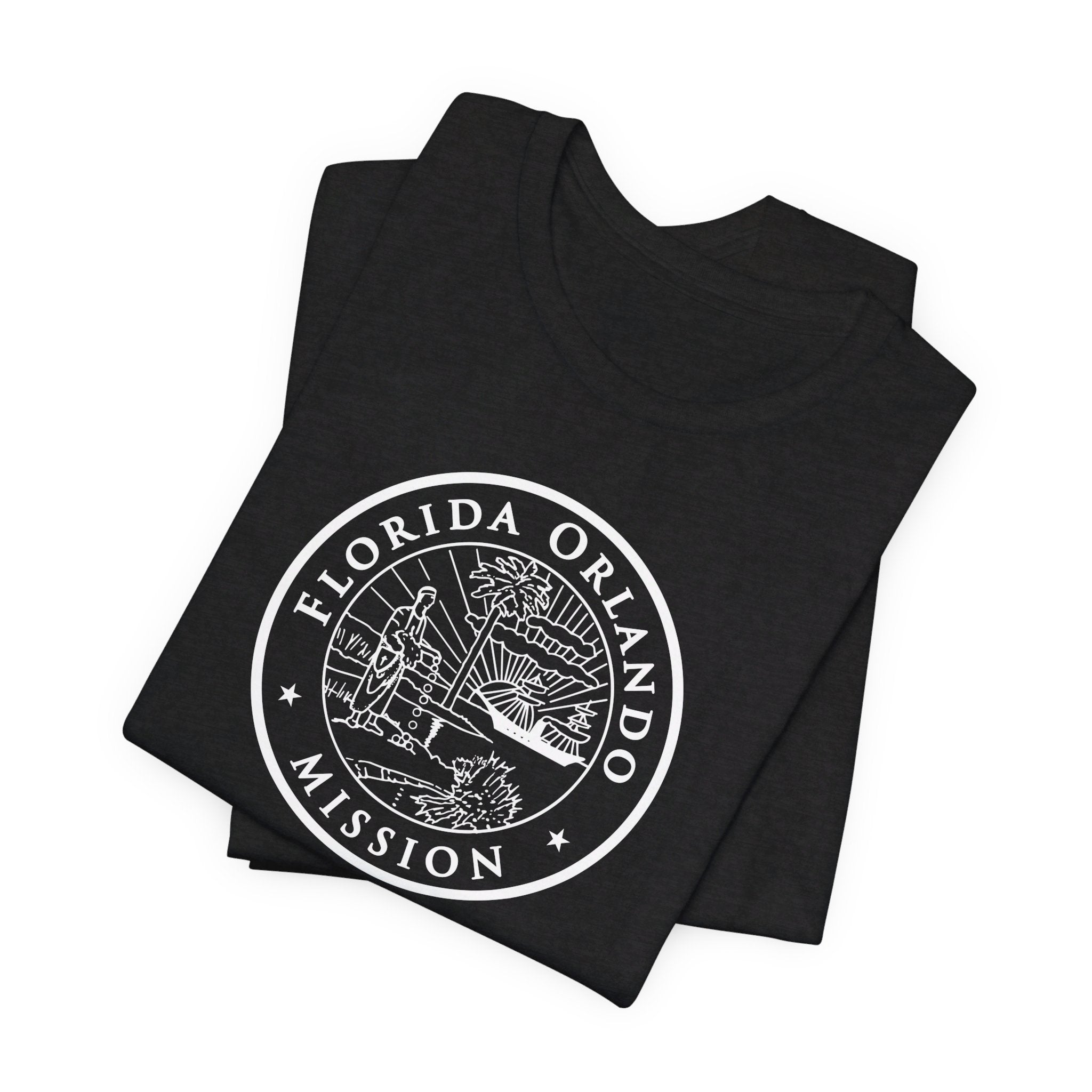Florida Orlando Mission Circular Monochrome Logo T-Shirt - Mission Wishlist - LDS Missionary Gift Store