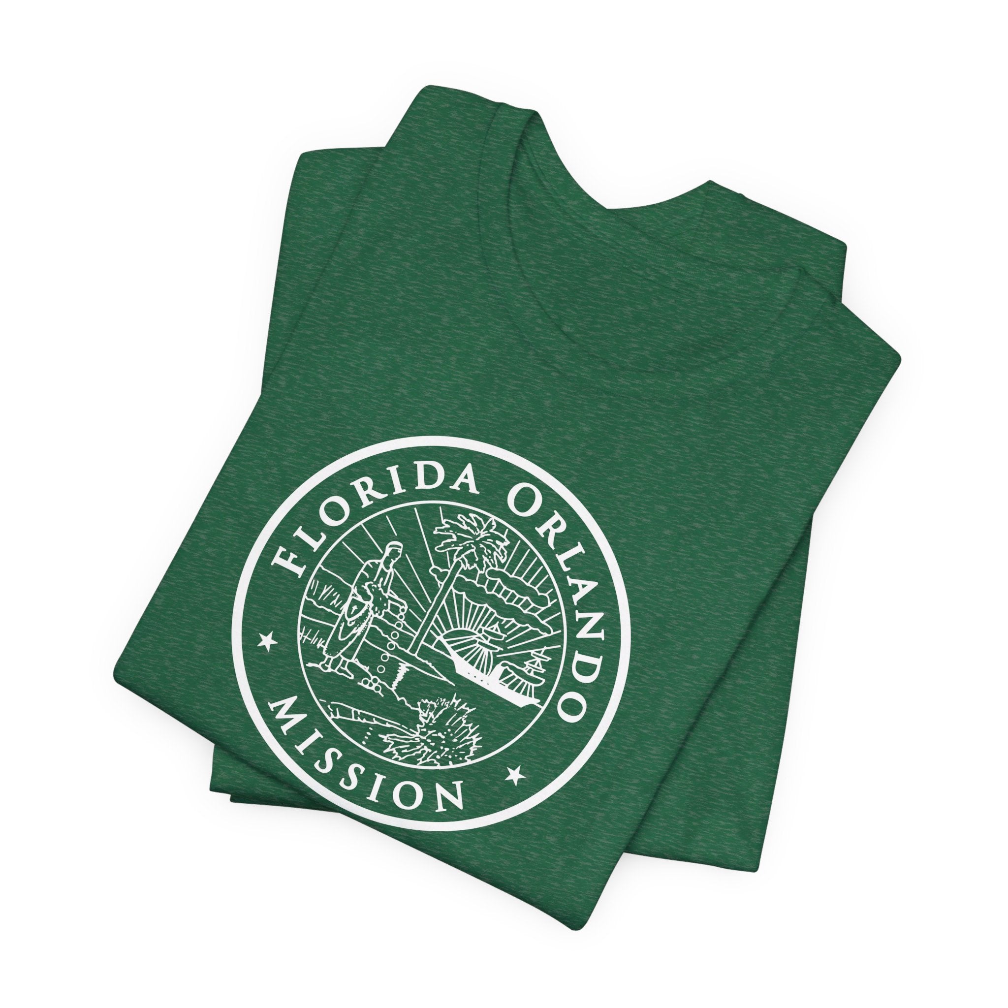 Florida Orlando Mission Circular Monochrome Logo T-Shirt - Mission Wishlist - LDS Missionary Gift Store
