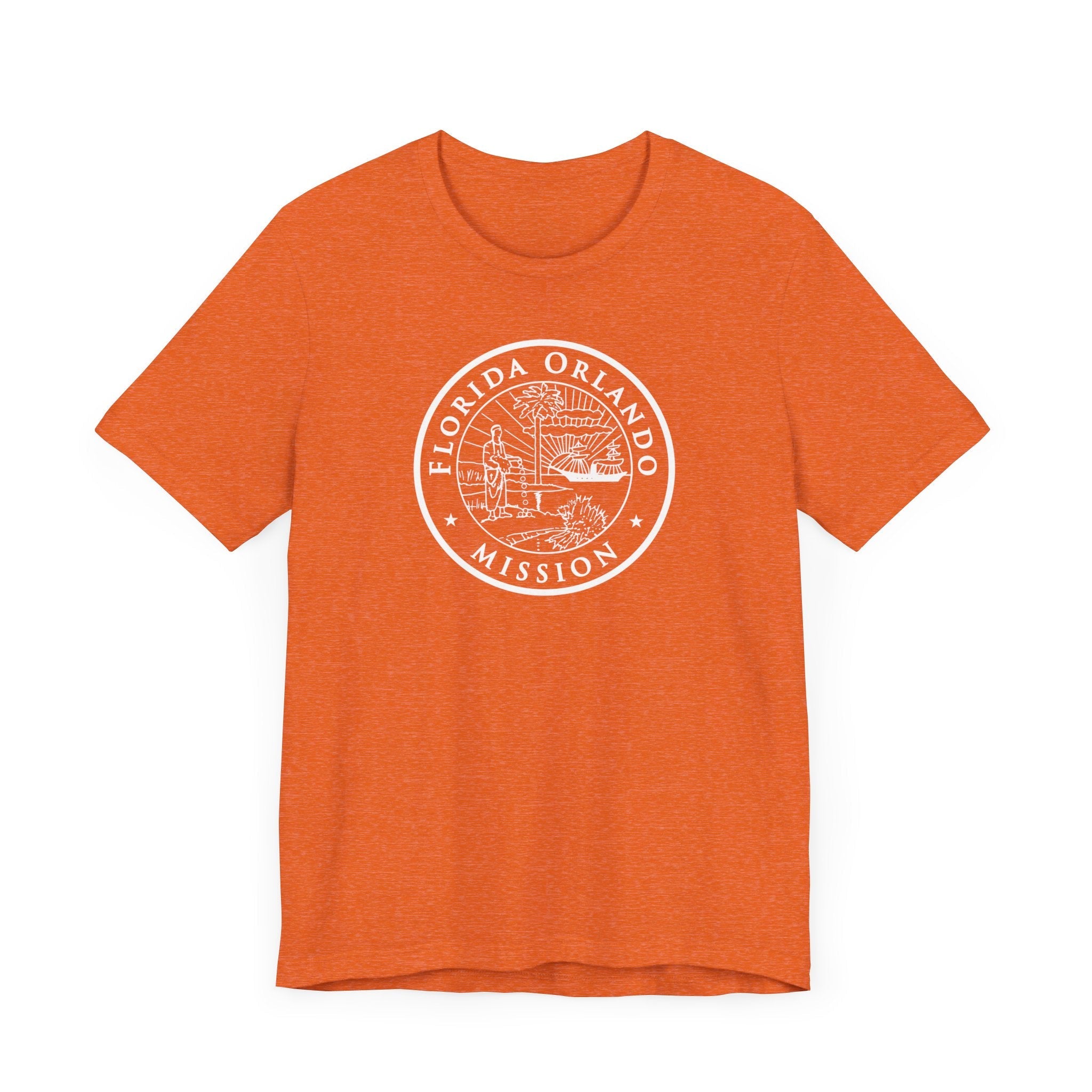 Florida Orlando Mission Circular Monochrome Logo T-Shirt - Mission Wishlist - LDS Missionary Gift Store